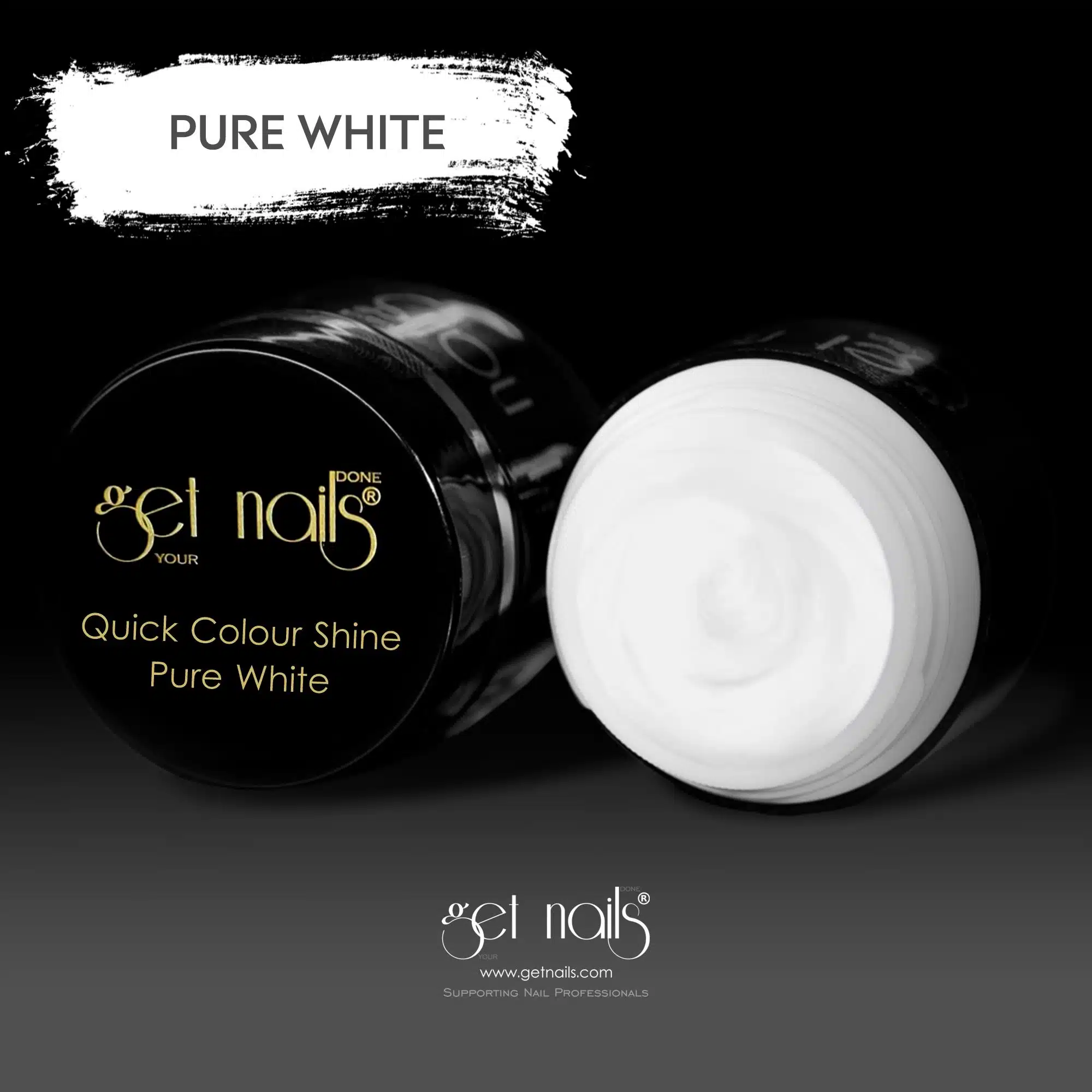 Get Nails Austria - Gel colorato Quick Color Shine Pure White 5g