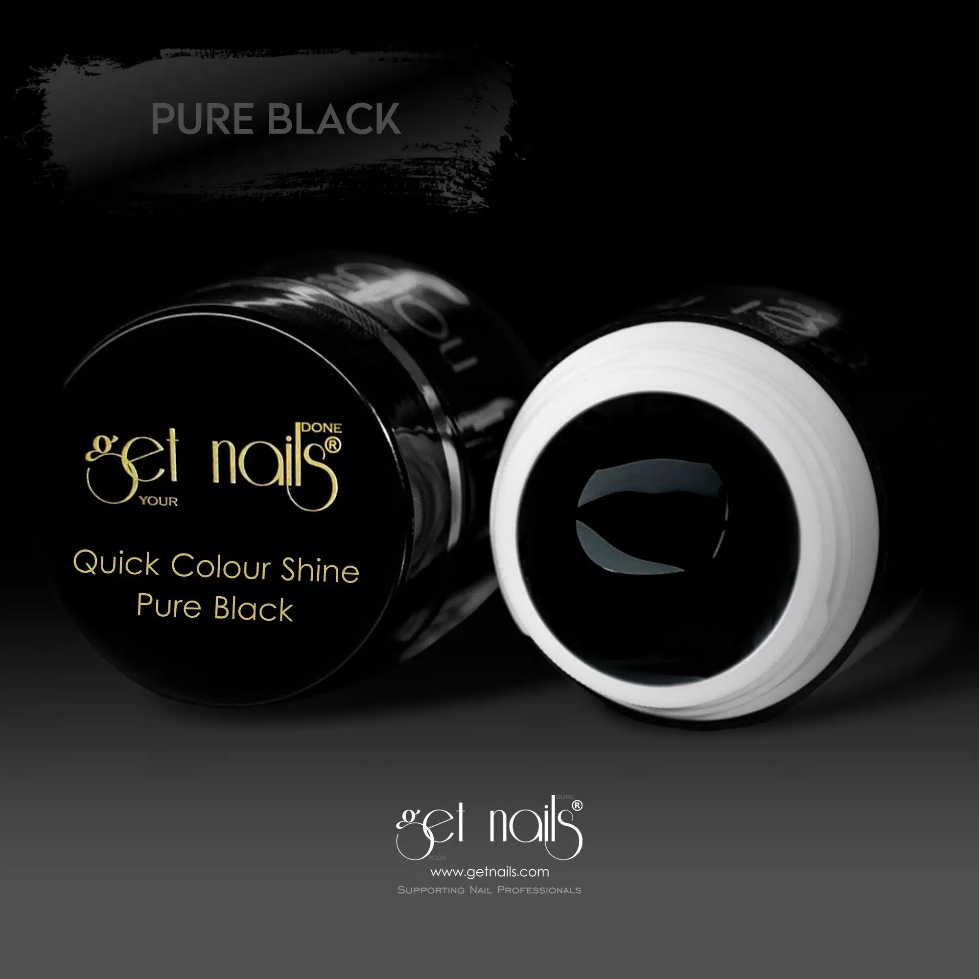 Цветной гель Quick Color Shine Pure Black 5г