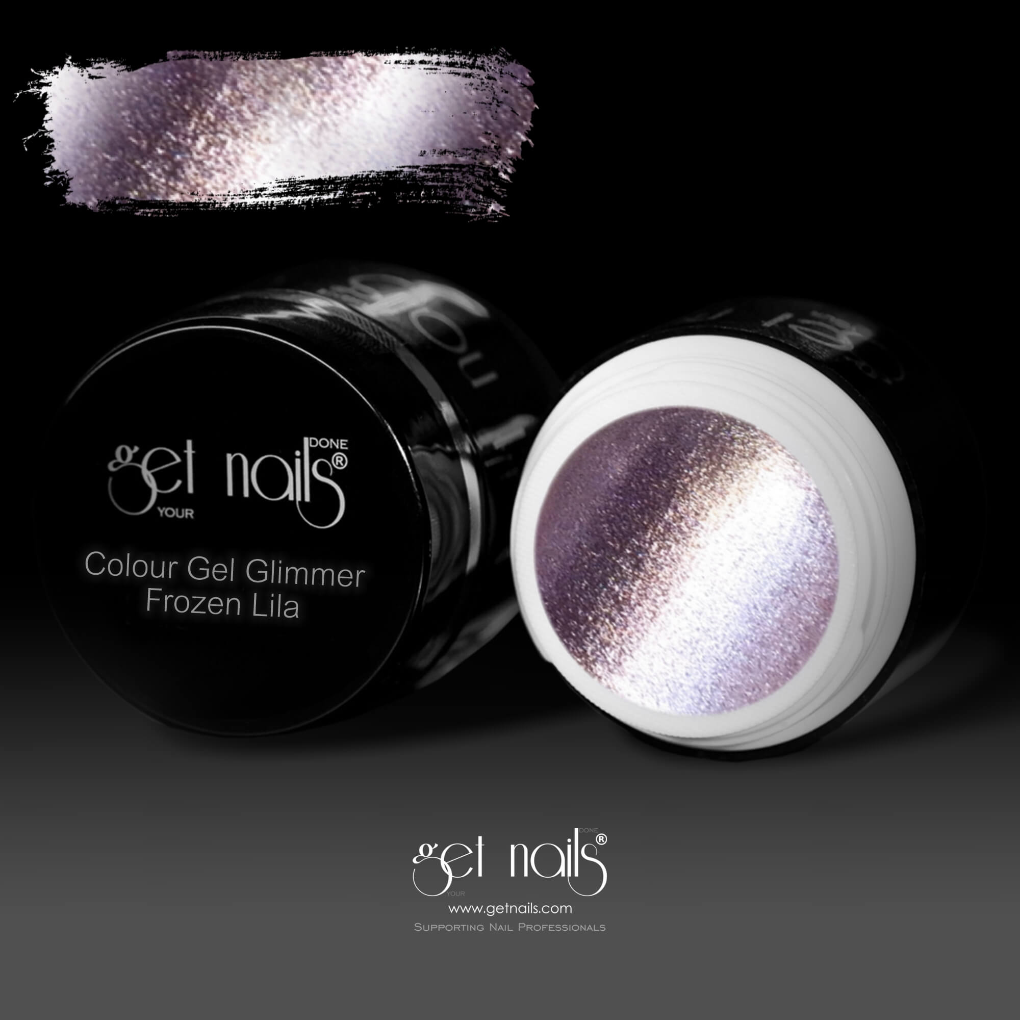 Get Nails Austria - Цветной гель Glimmer Frozen Purple 5г