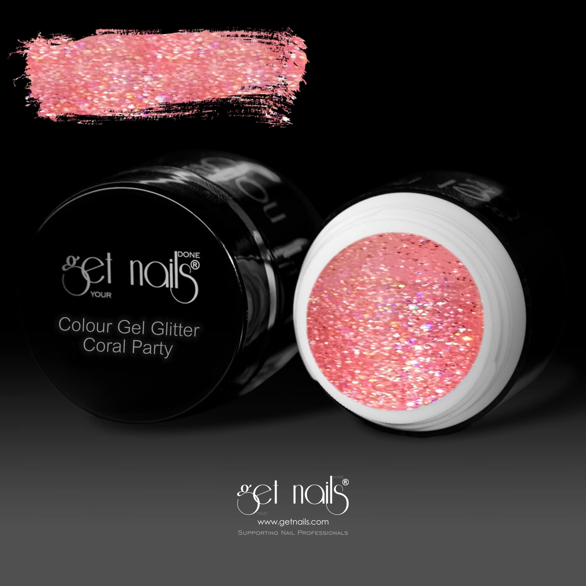Get Nails Austria - Colour Gel Glitter Coral Party 5g