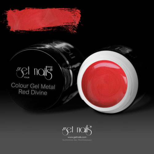 Get Nails Austria - Цветной гель Metal Red Divine 5g