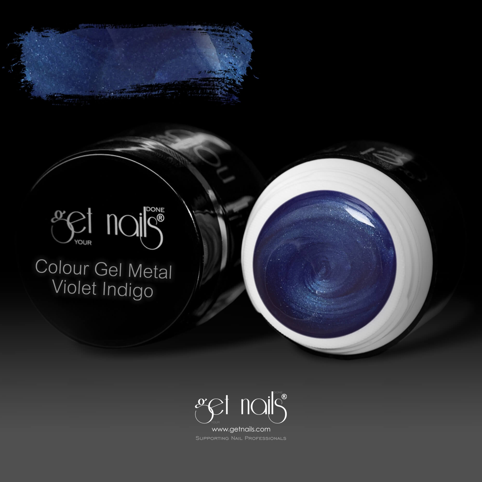 Get Nails Austria - Цветной гель металл Фиолетовый Индиго 5г