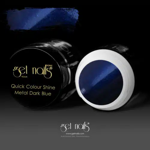 Get Nails Austria - Цветной гель Quick Color Shine Metal Dark Blue 5g