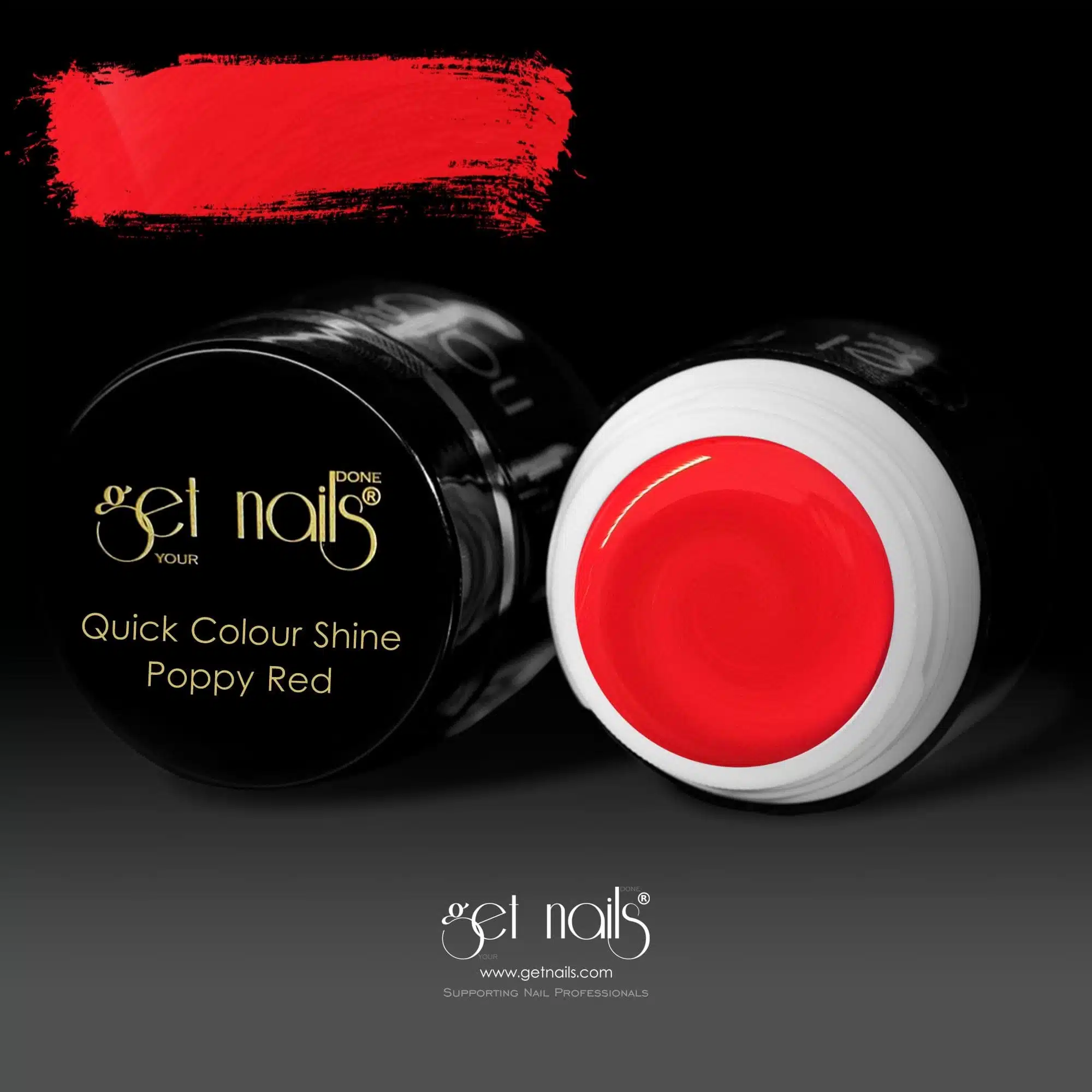 Get Nails Austria - Цветной гель Quick Color Shine Poppy Red 5g