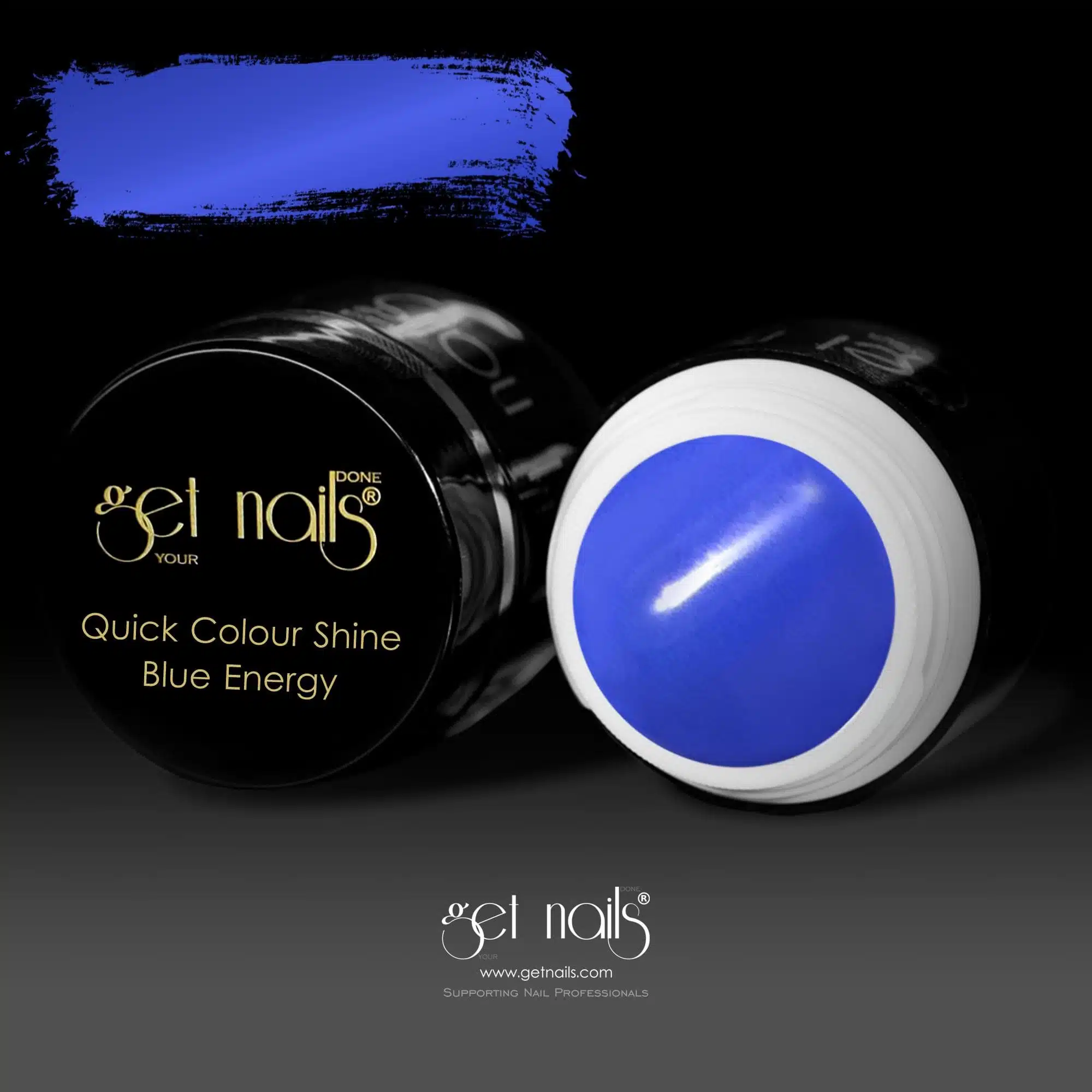 Get Nails Austria - Цветной гель Quick Color Shine Blue Energy 5г