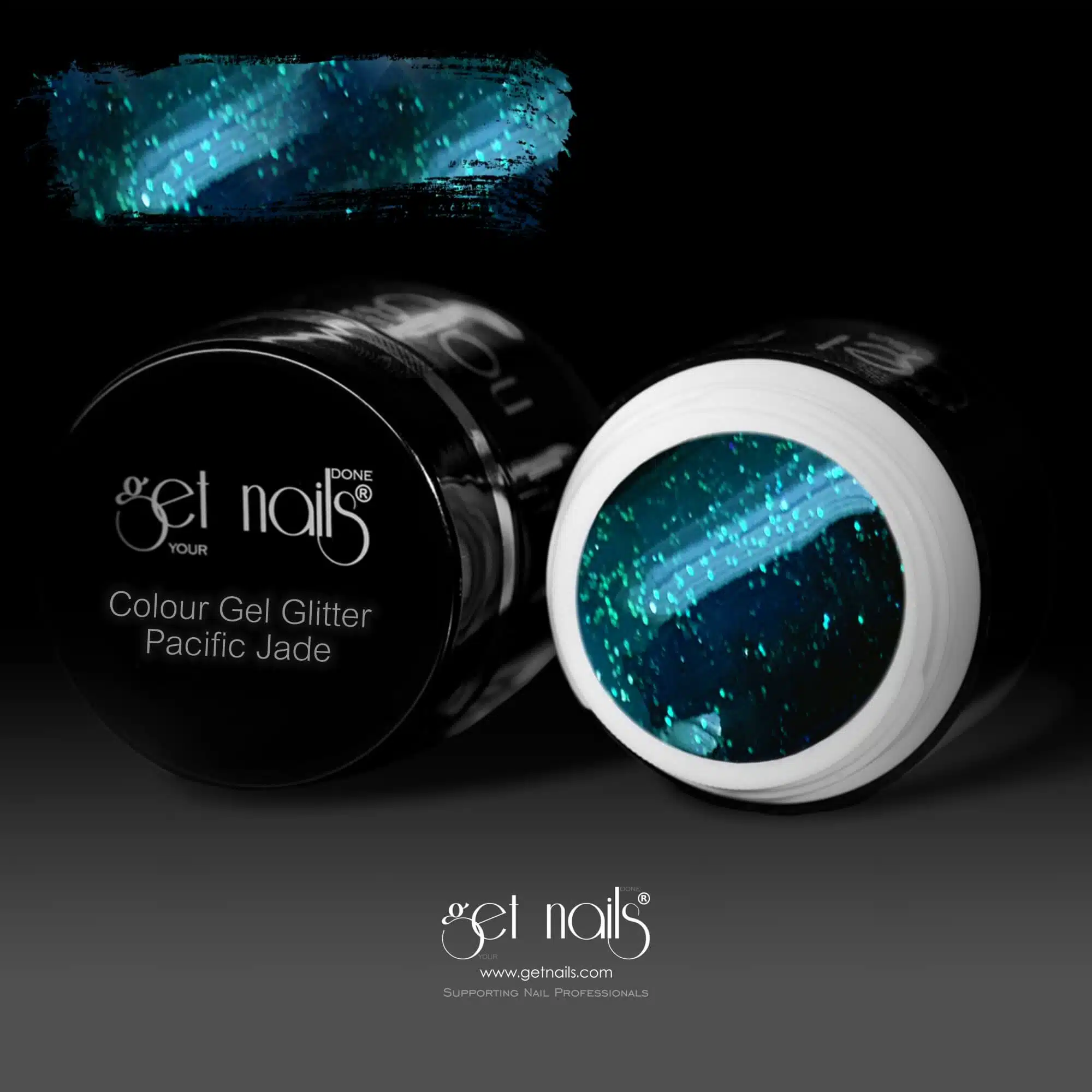 Get Nails Austria - Цветной гель с блестками Pacific Jade 5g