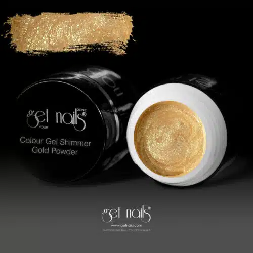 Get Nails Austria - Цветной гель Shimmer Gold Powder 5г