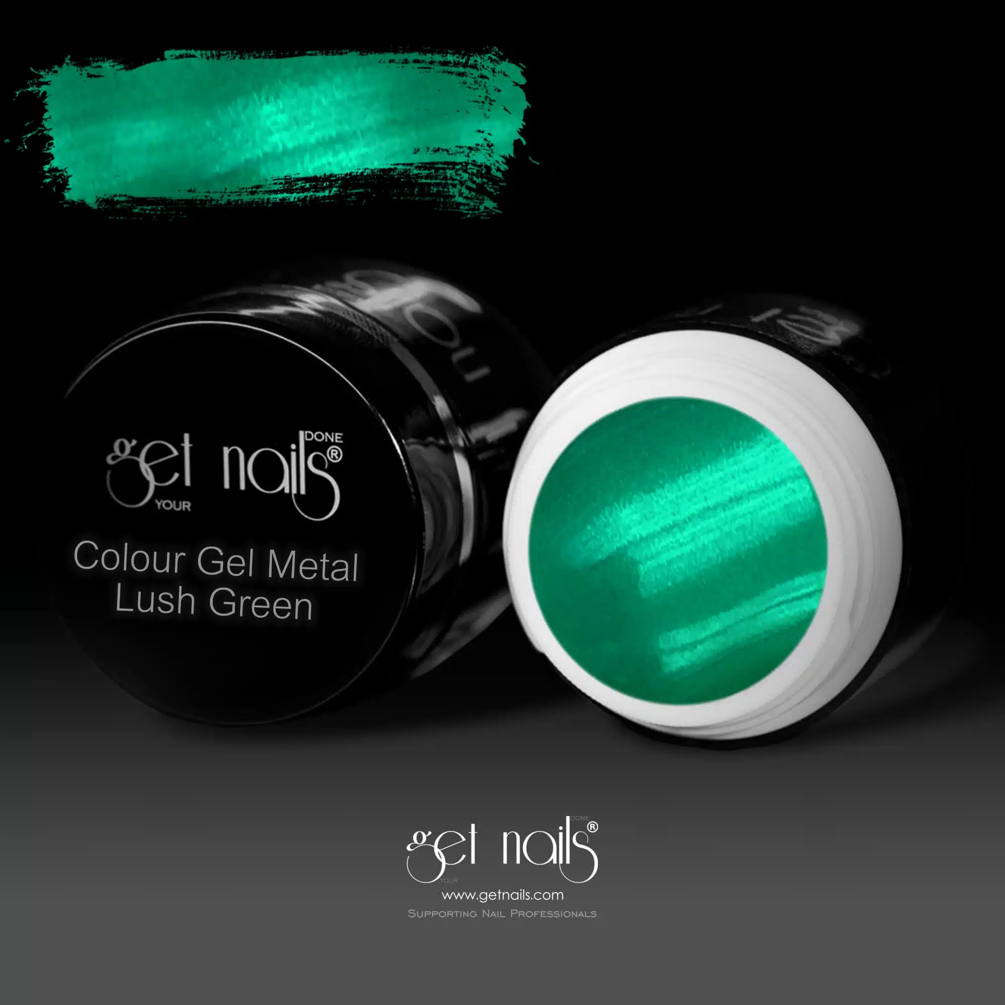 Get Nails Austria - Цветной гель Metal Lush Green 5g