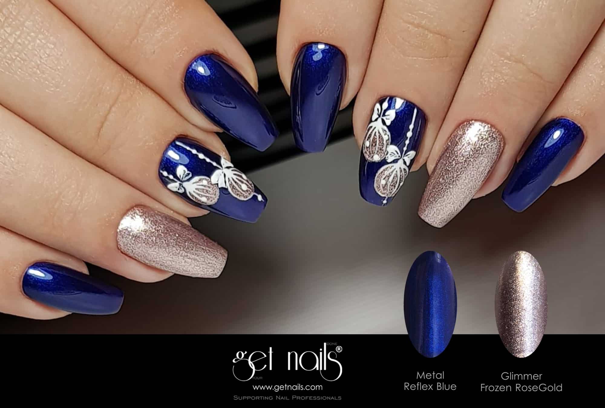 3. "Navy Blue and Gold Nail Art Ideas for a Formal Event" - wide 3