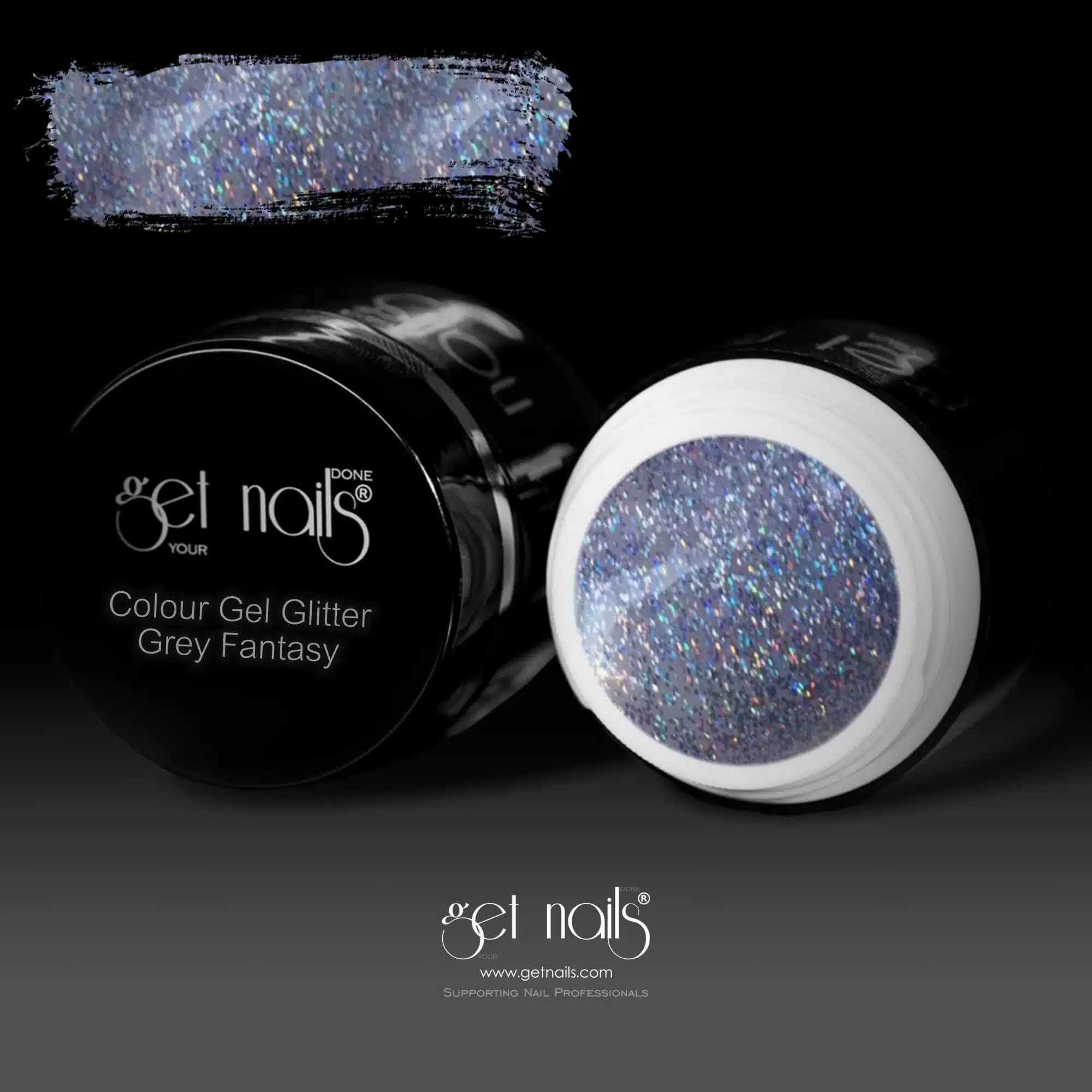 Get Nails Austria - Gel colorato Glitter Grey Fantasy 5g