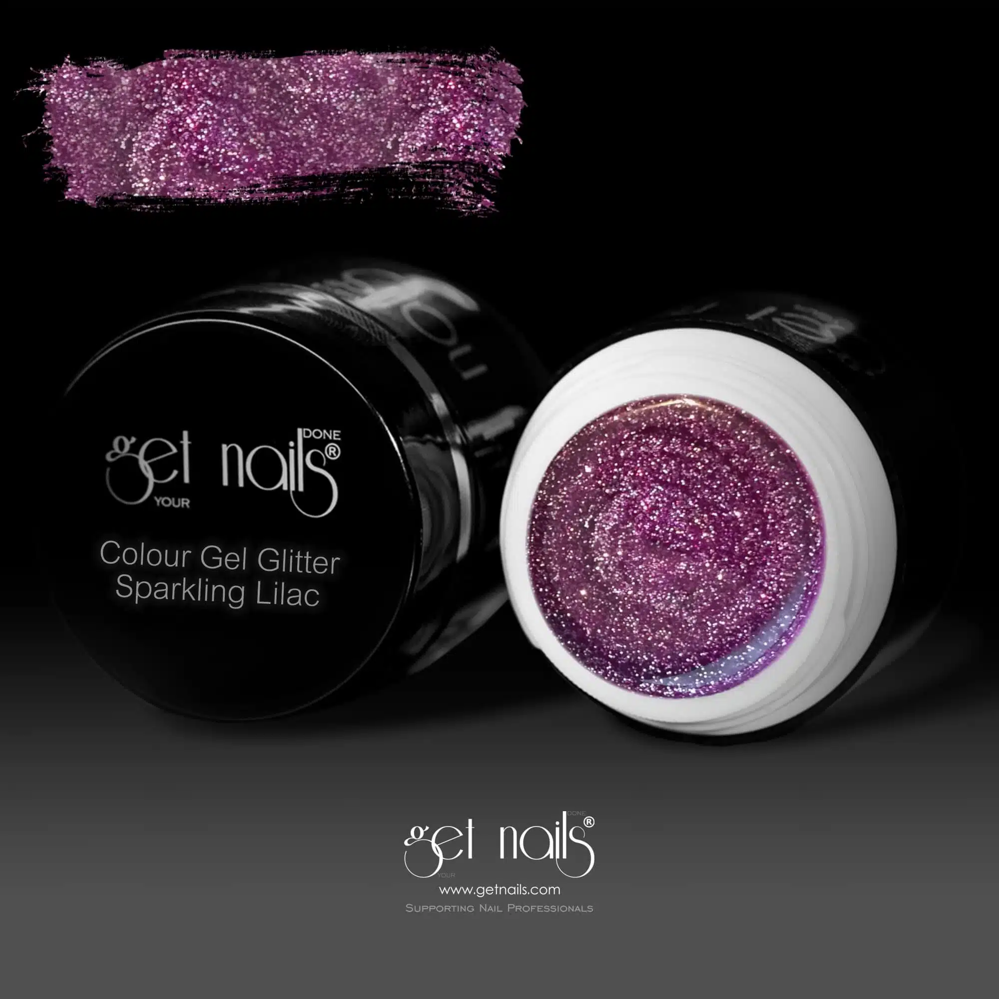 Get Nails Austria - Color Glitter csillogó lila gél 5g