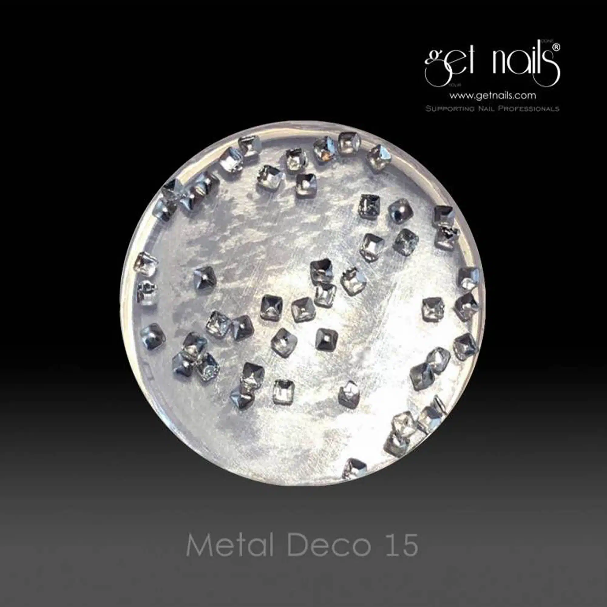 Get Nails Austria - Metal Deco 15 Silver, 50 шт.