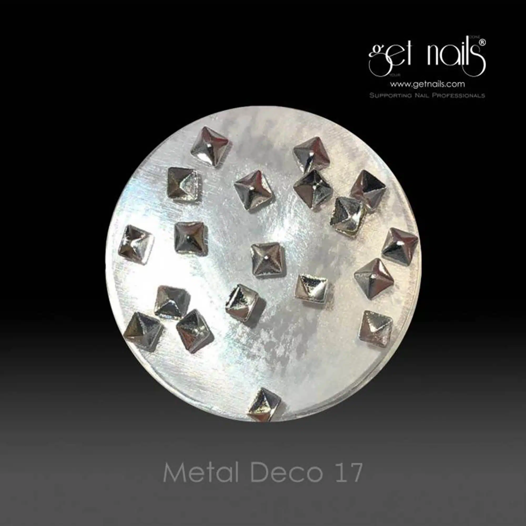 Get Nails Austria - Metal Deco 17 Silver, 20 buc