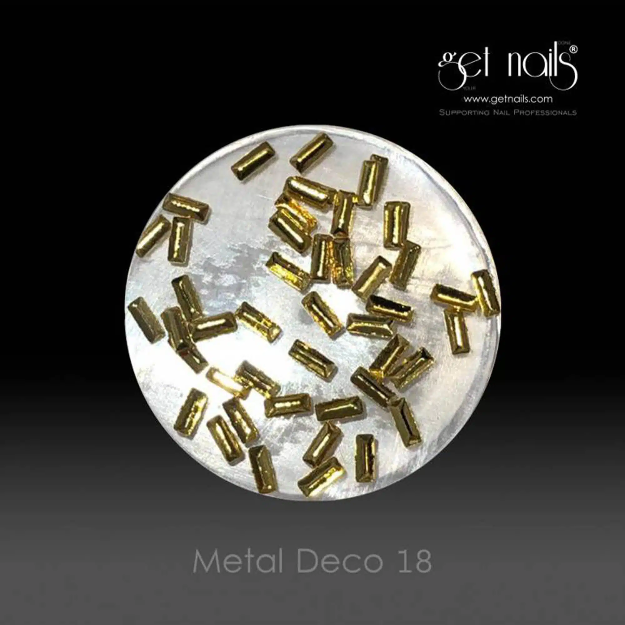 Get Nails Austria - Metal Deco 18 Gold, 50 pcs