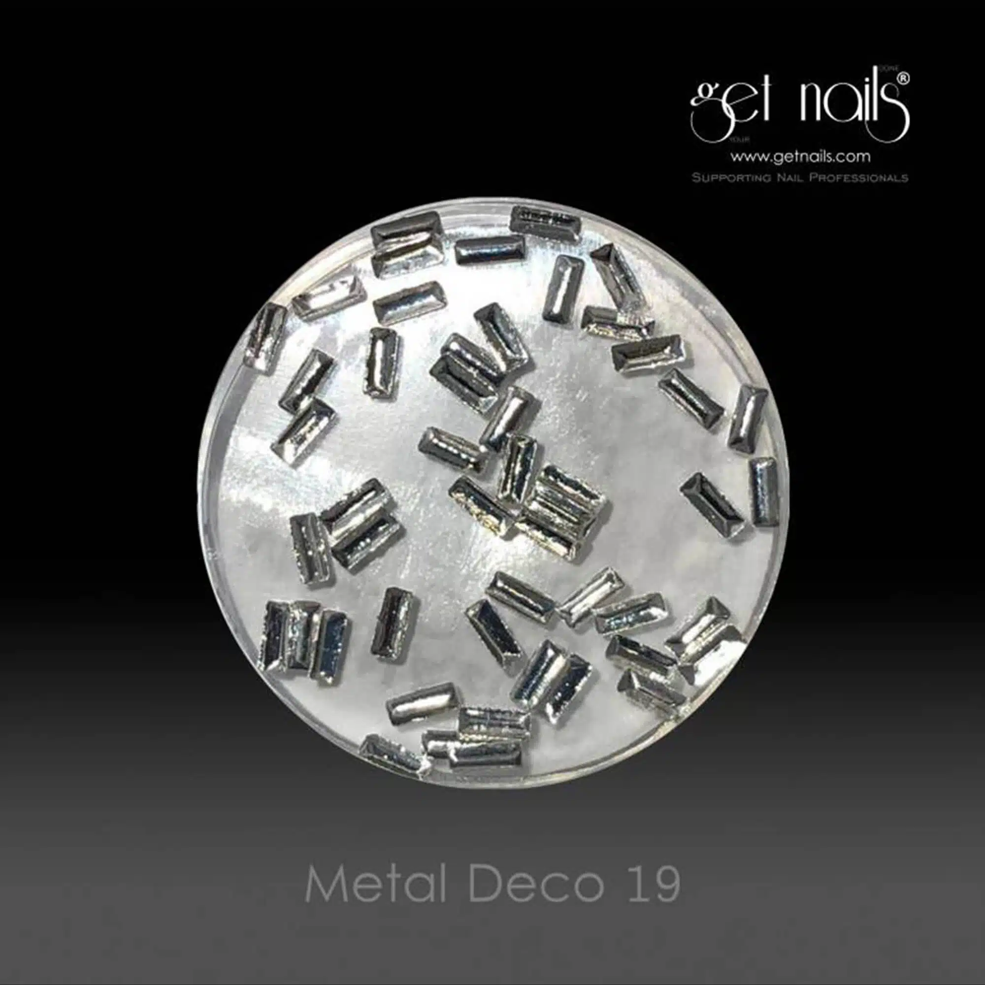 Get Nails Austria - Metal Deco 19 Silver, 50 buc