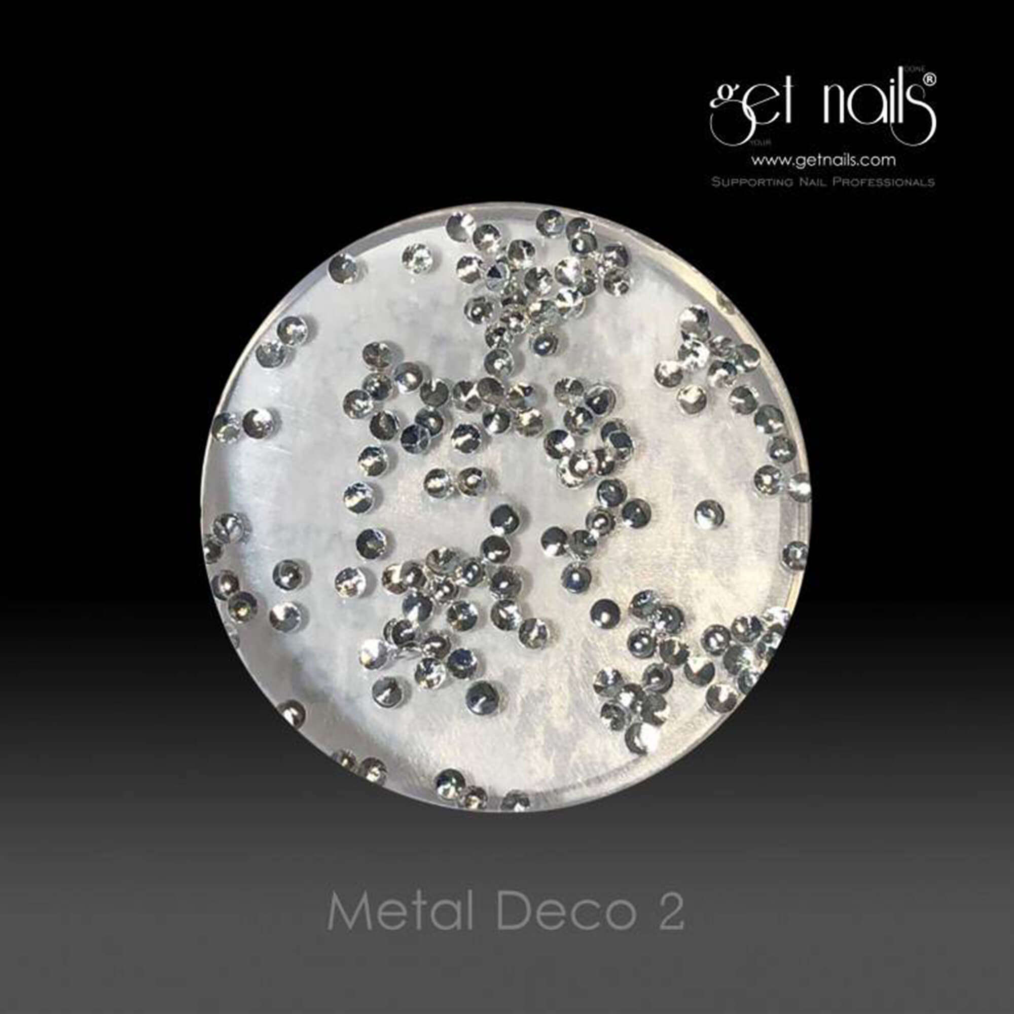 Get Nails Austria - Metal Deco 2 Silver, 100 buc