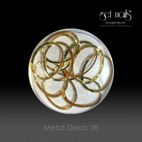 Get Nails Austria - Metal Deco 26 Oro, 10 pz