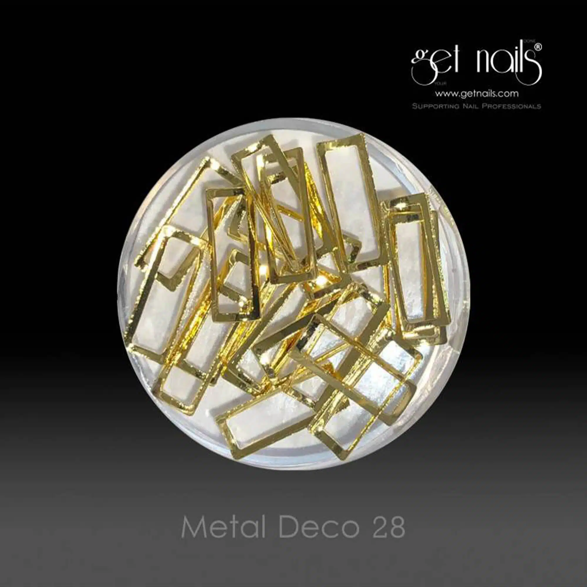 Get Nails Austria - Metal Deco 28 Gold, 20 pcs
