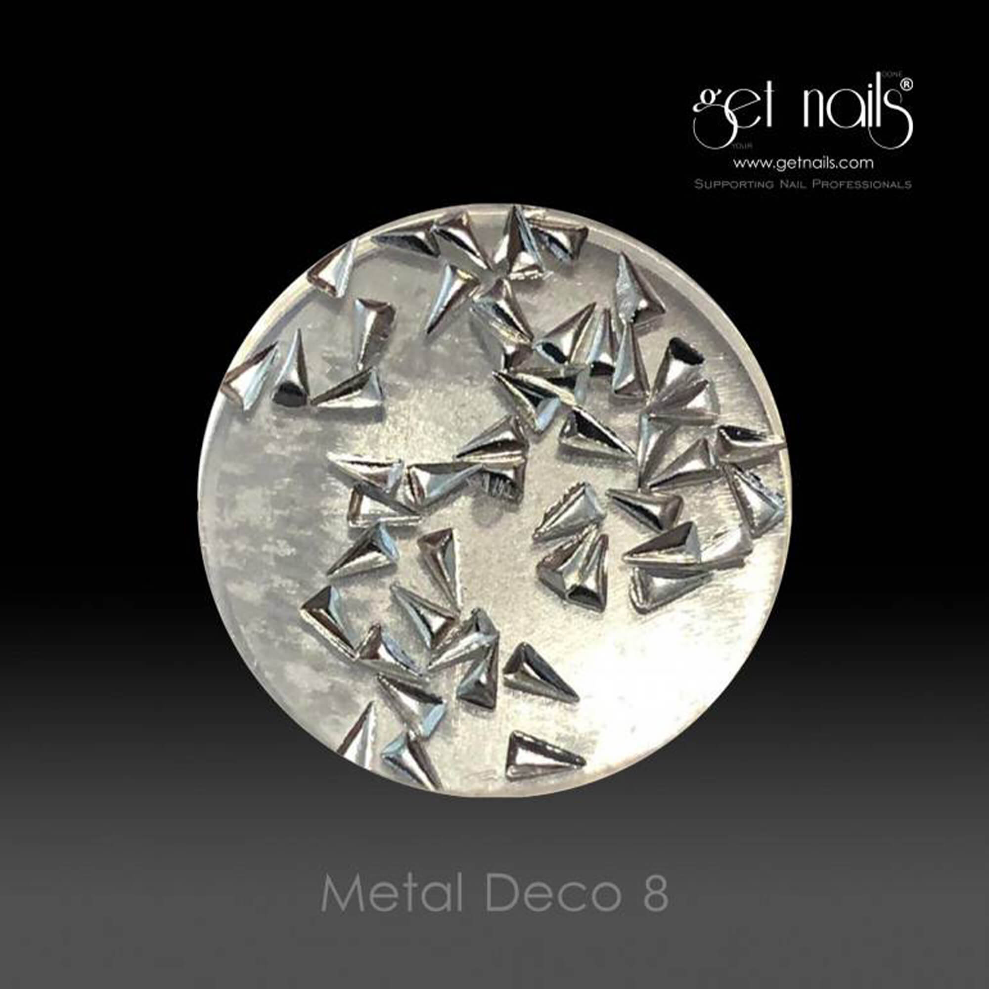 Get Nails Austria - Metal Deco 8 Silver, 50 buc