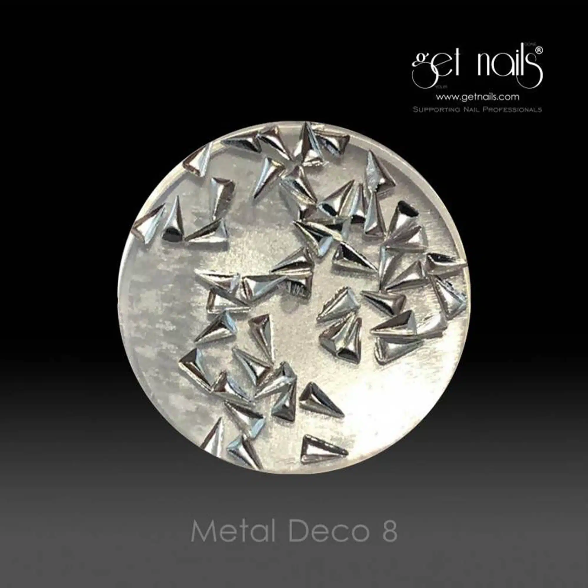 Get Nails Austria - Metal Deco 8 Argento, 50 pz
