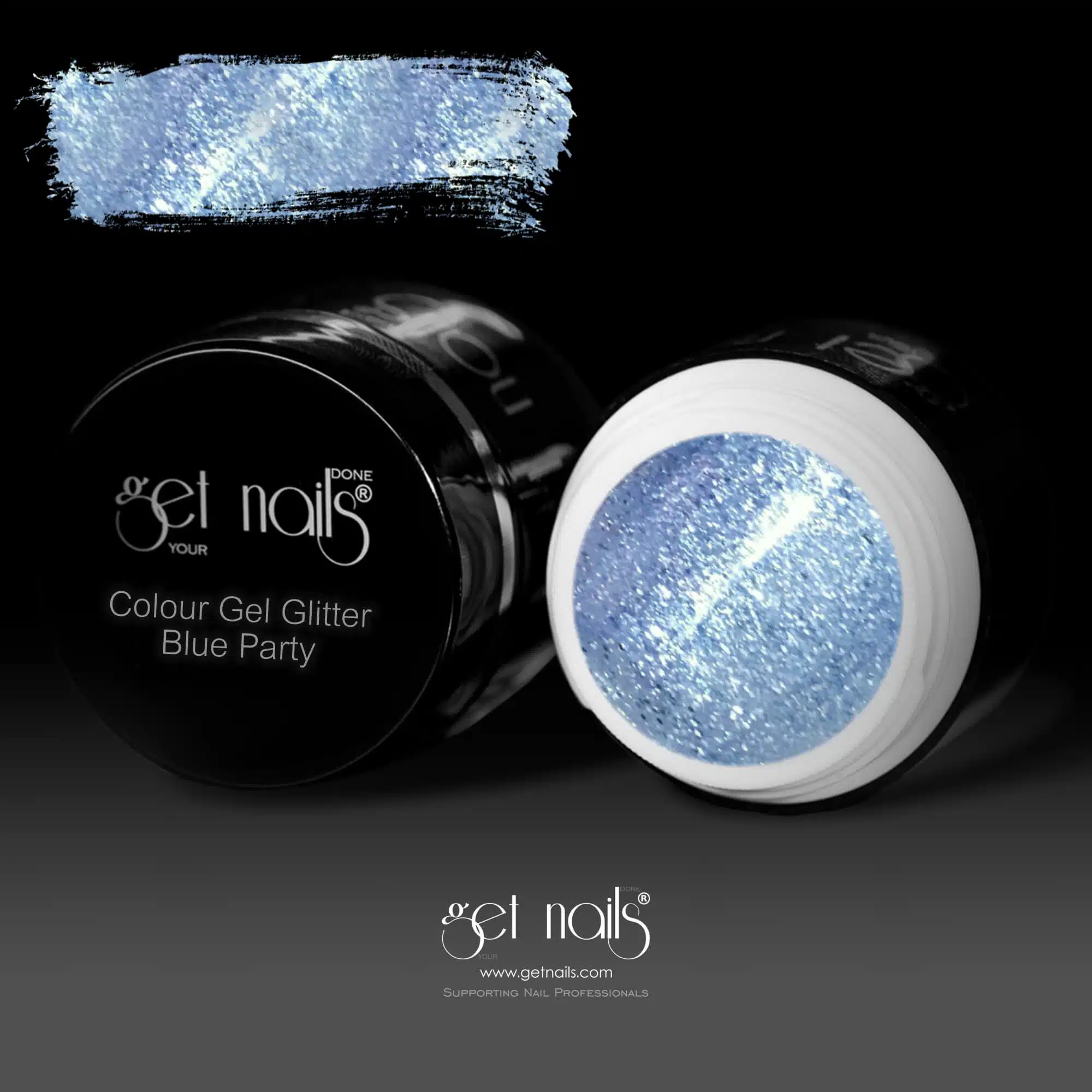 Get Nails Austria - Gel colorato Glitter Blue Party 5g