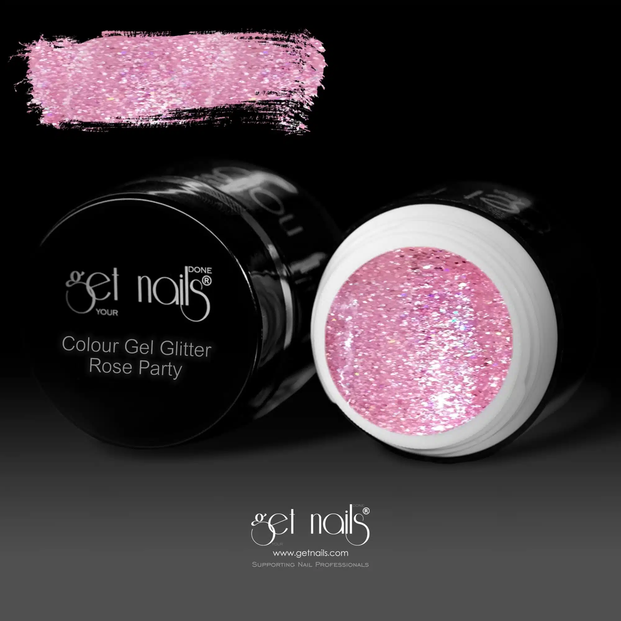 Get Nails Austria - Gel colorato Glitter Rose Party 5g