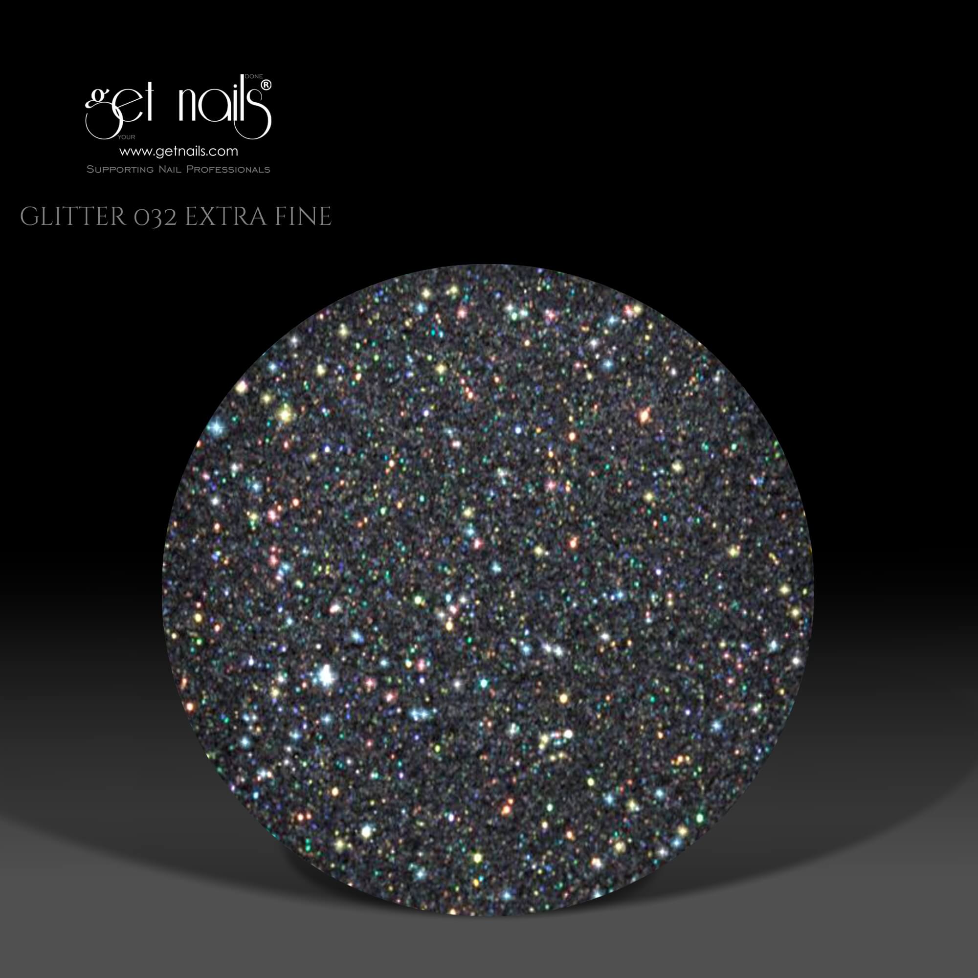 Get Nails Austria - Glitter 032 Charcoal Iridescent