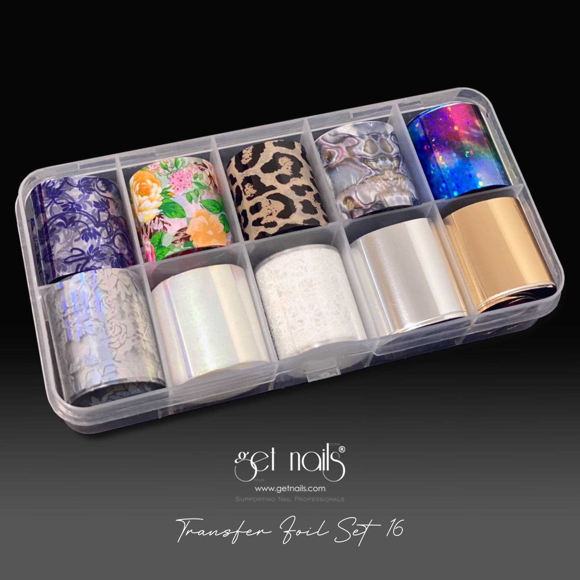 Get Nails Austria - Transferfolienset 16 Multi Pattern