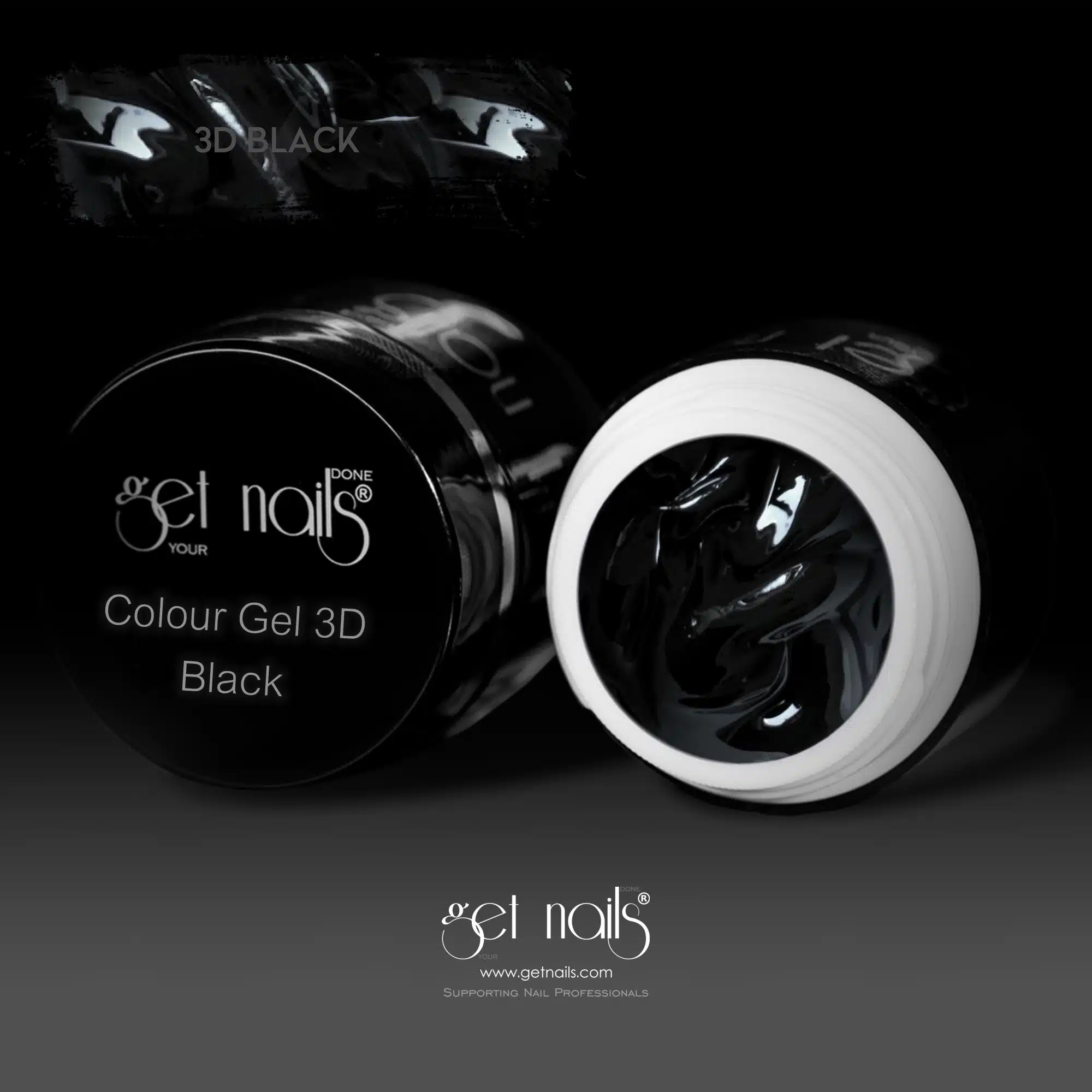 Get Nails Austria - gel u boji 3D crni 5g