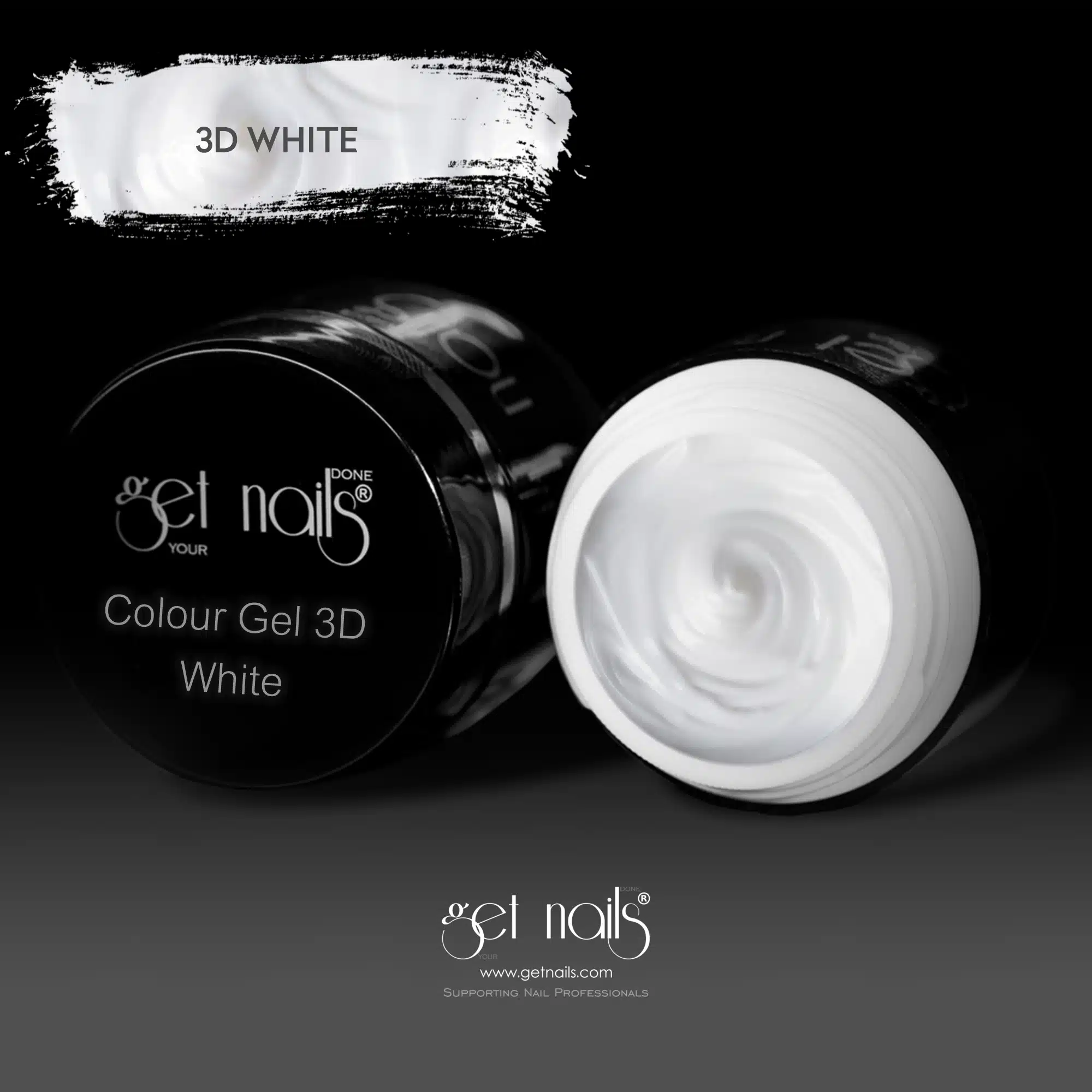 Get Nails Austria - Gel colorato 3D White 5g