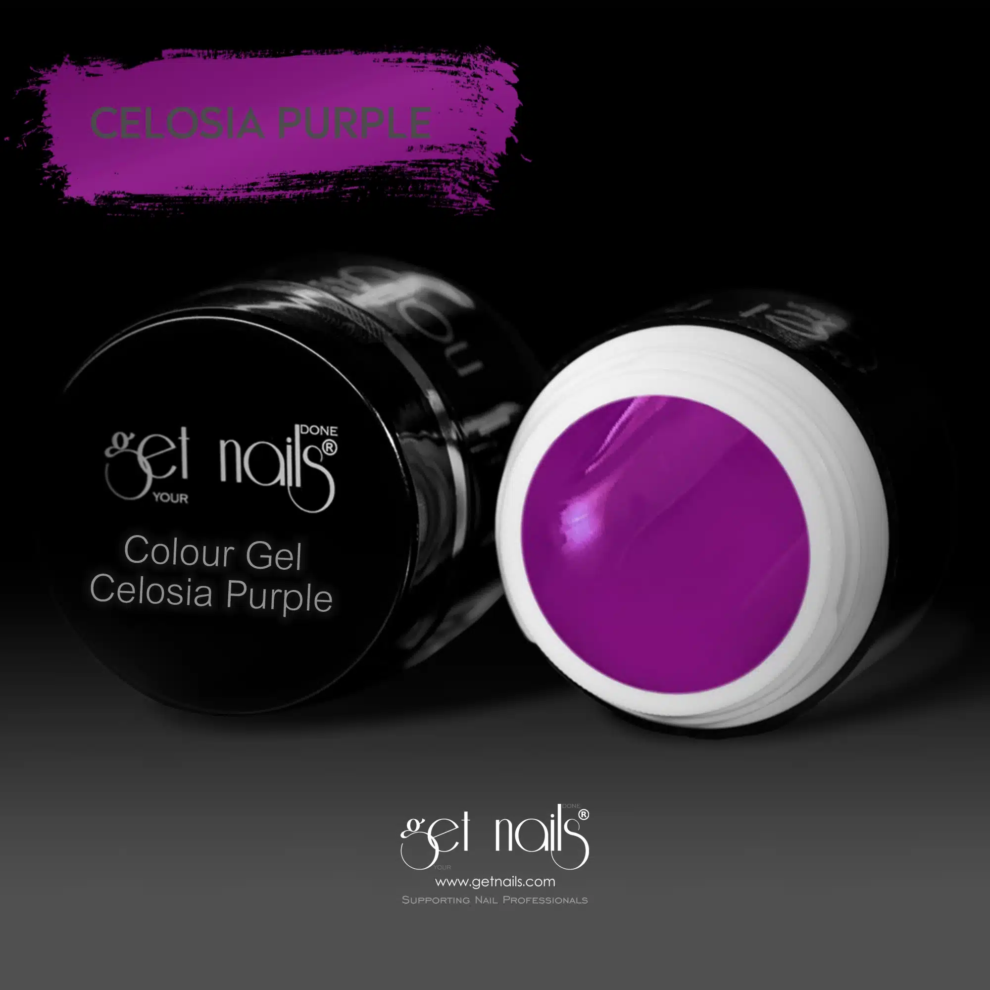 Get Nails Austria - Цветной гель Celosia Purple 5g