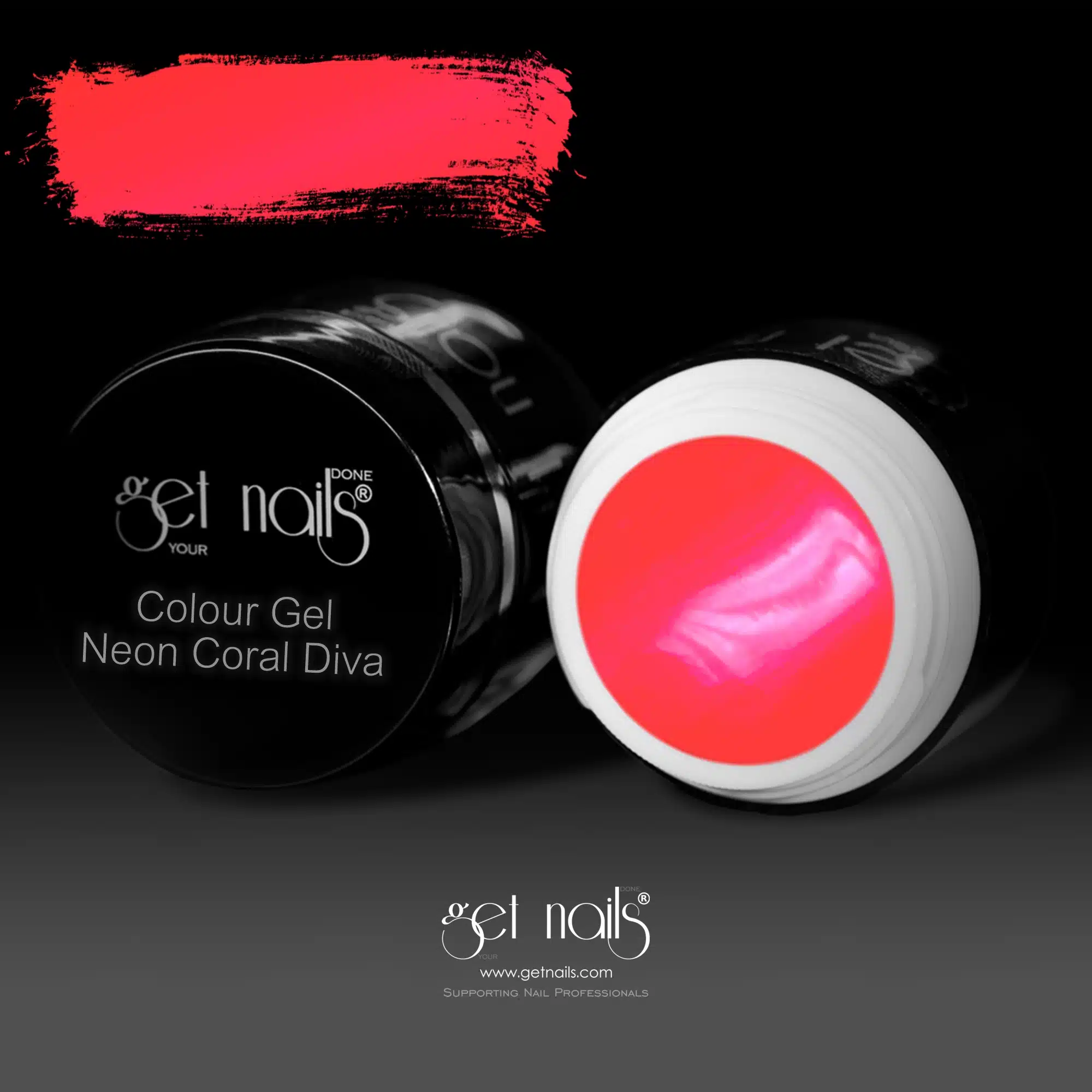 Get Nails Austria - Gel Color Neon Coral Diva 5g