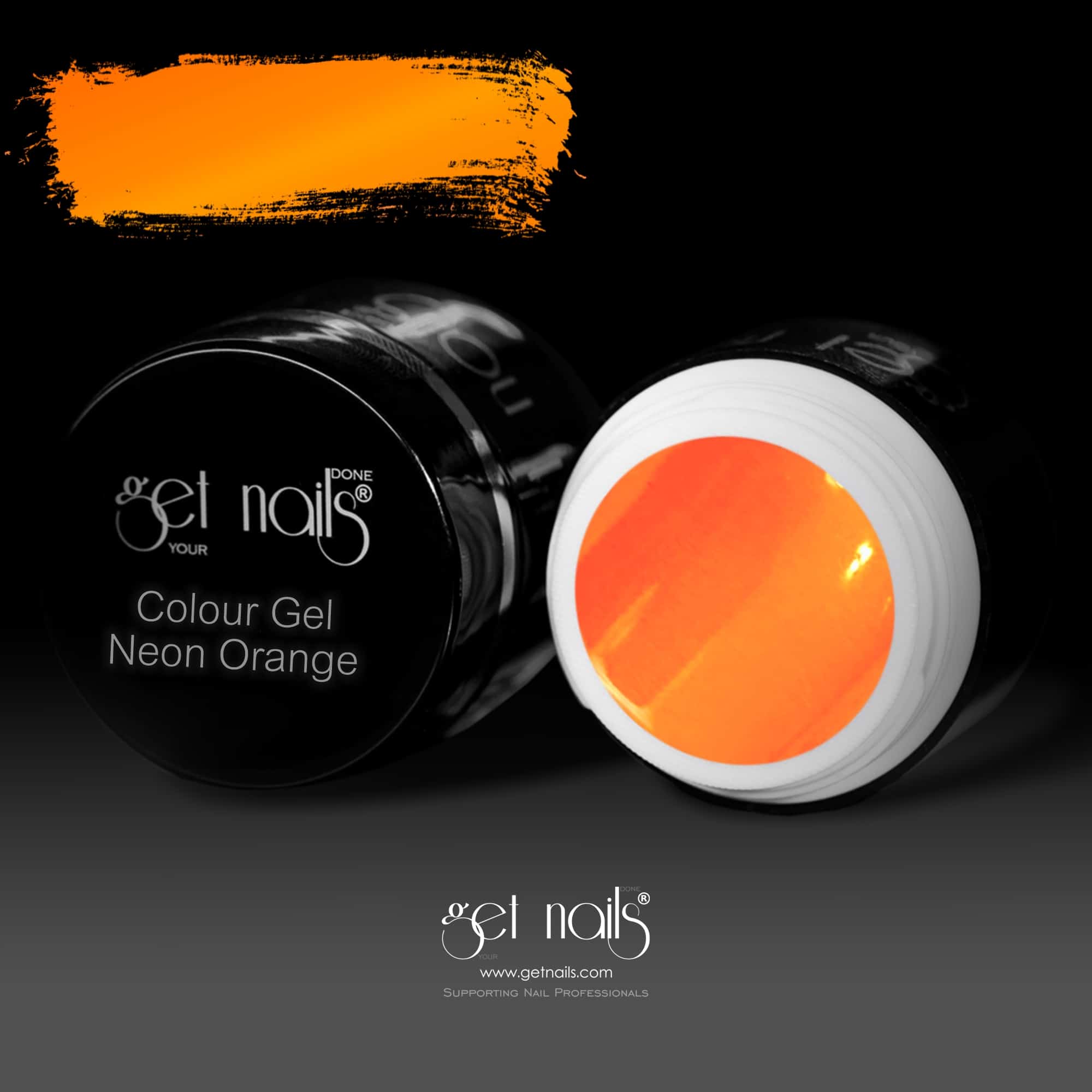 Get Nails Austria - Цветной гель Неоновый оранжевый 5г