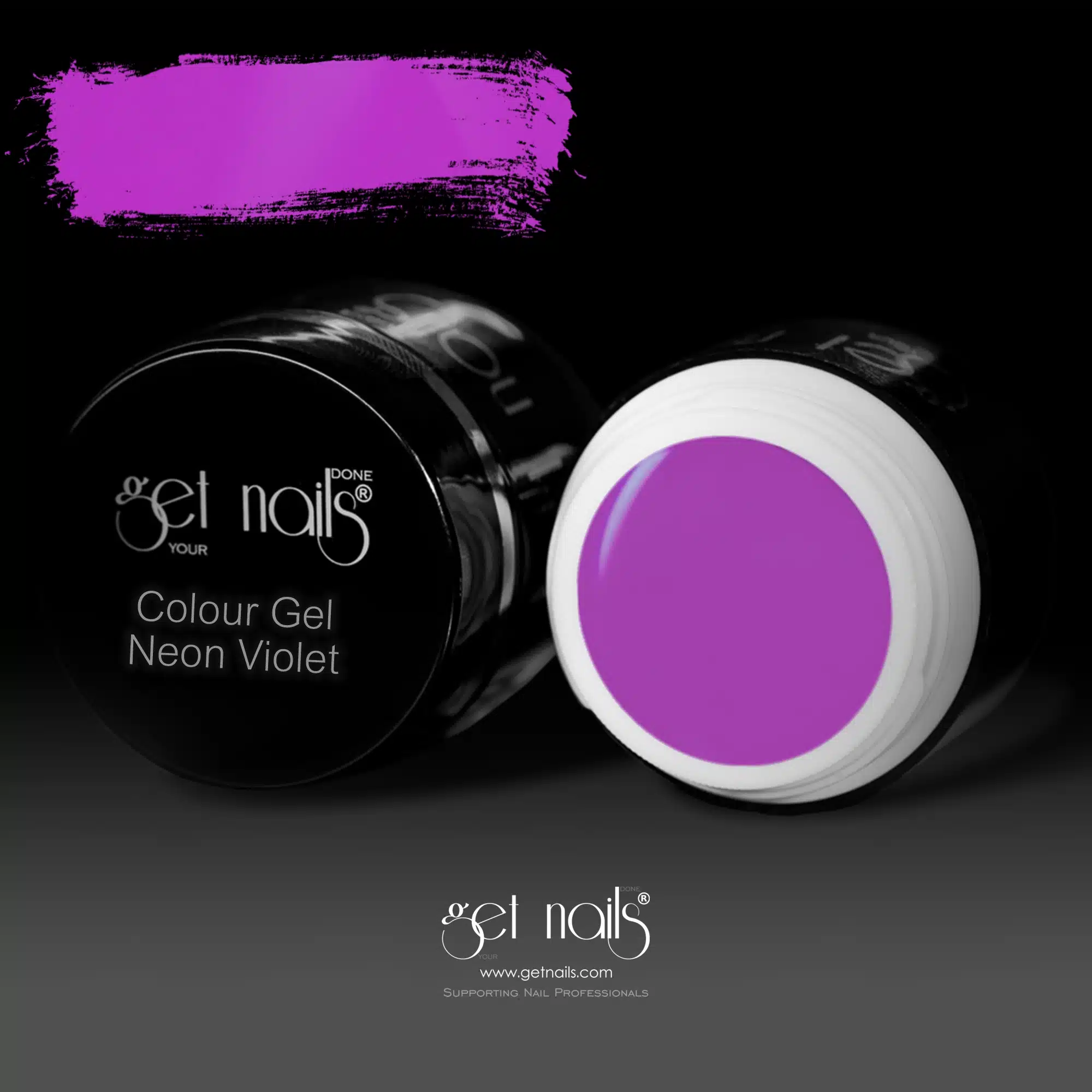 Get Nails Austria - Цветной гель неоновый фиолетовый 5г
