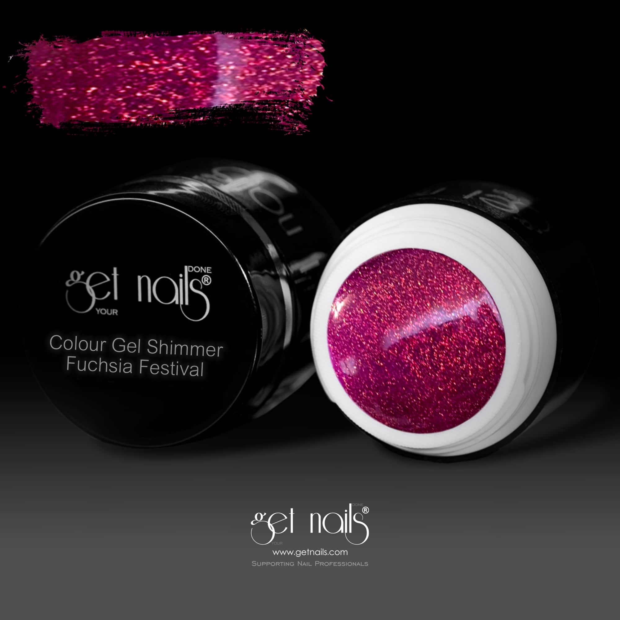 Get Nails Austria - Color Gel Shimmer Fuchsia Festival 5g