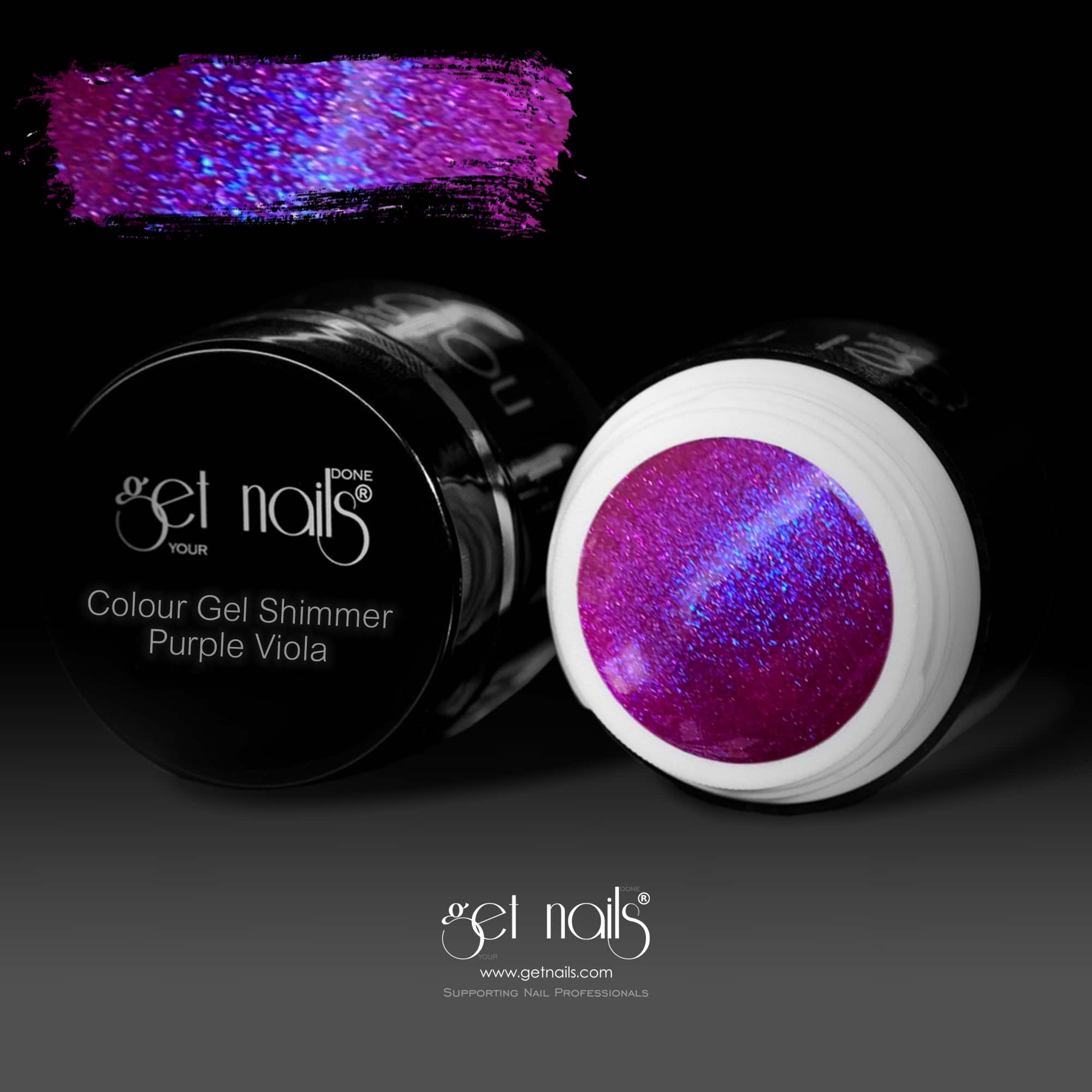Get Nails Austria - Colour Gel Shimmer Purple Viola 5g