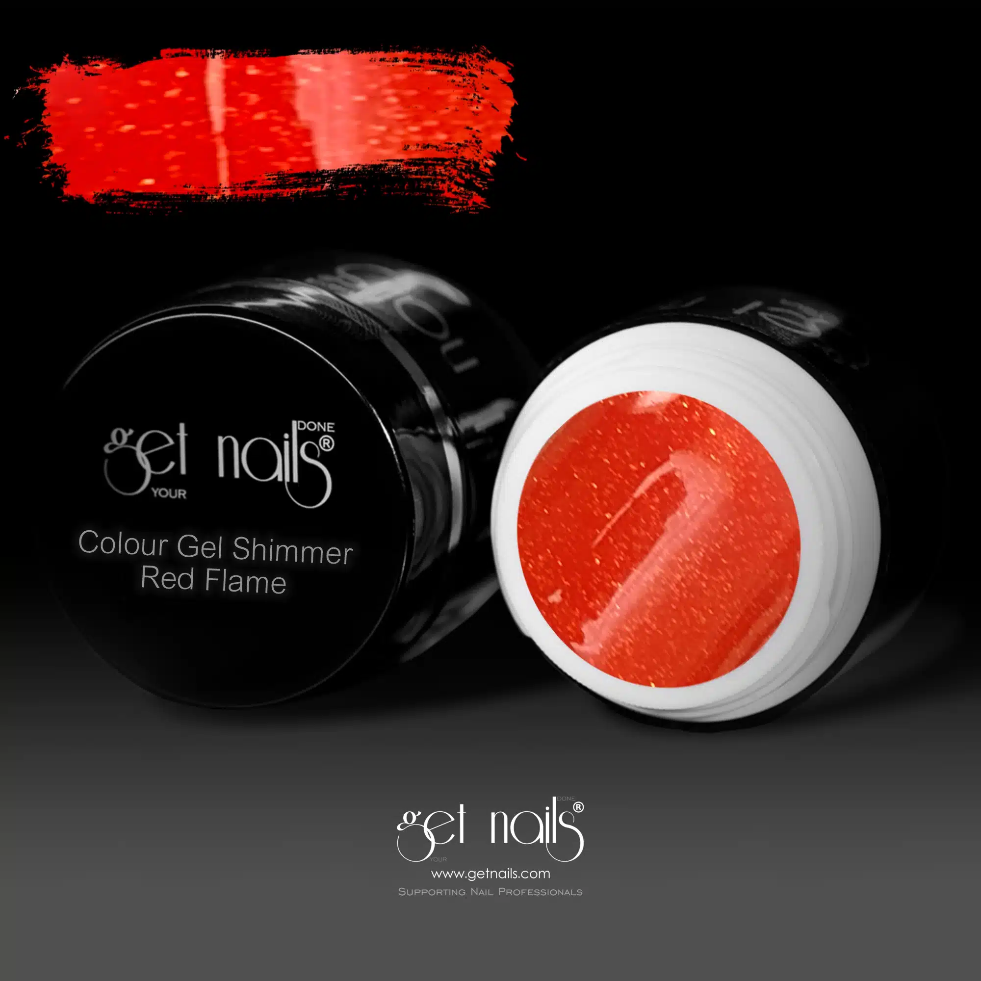 Get Nails Austria - Colour Gel Shimmer Red Flame 5g