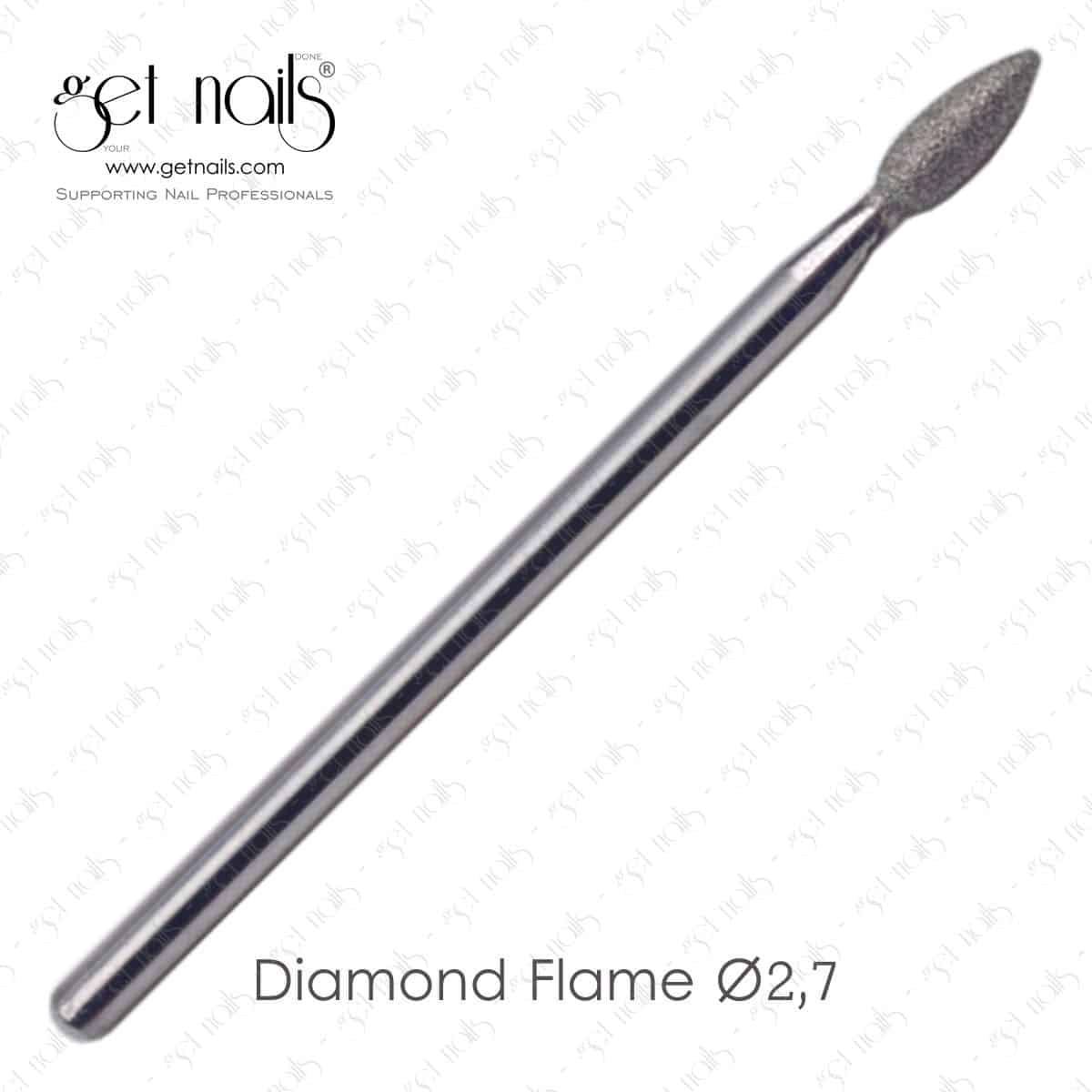 Get Nails Austria - Nastavak za glodanje Diamond Flame Ø2,7