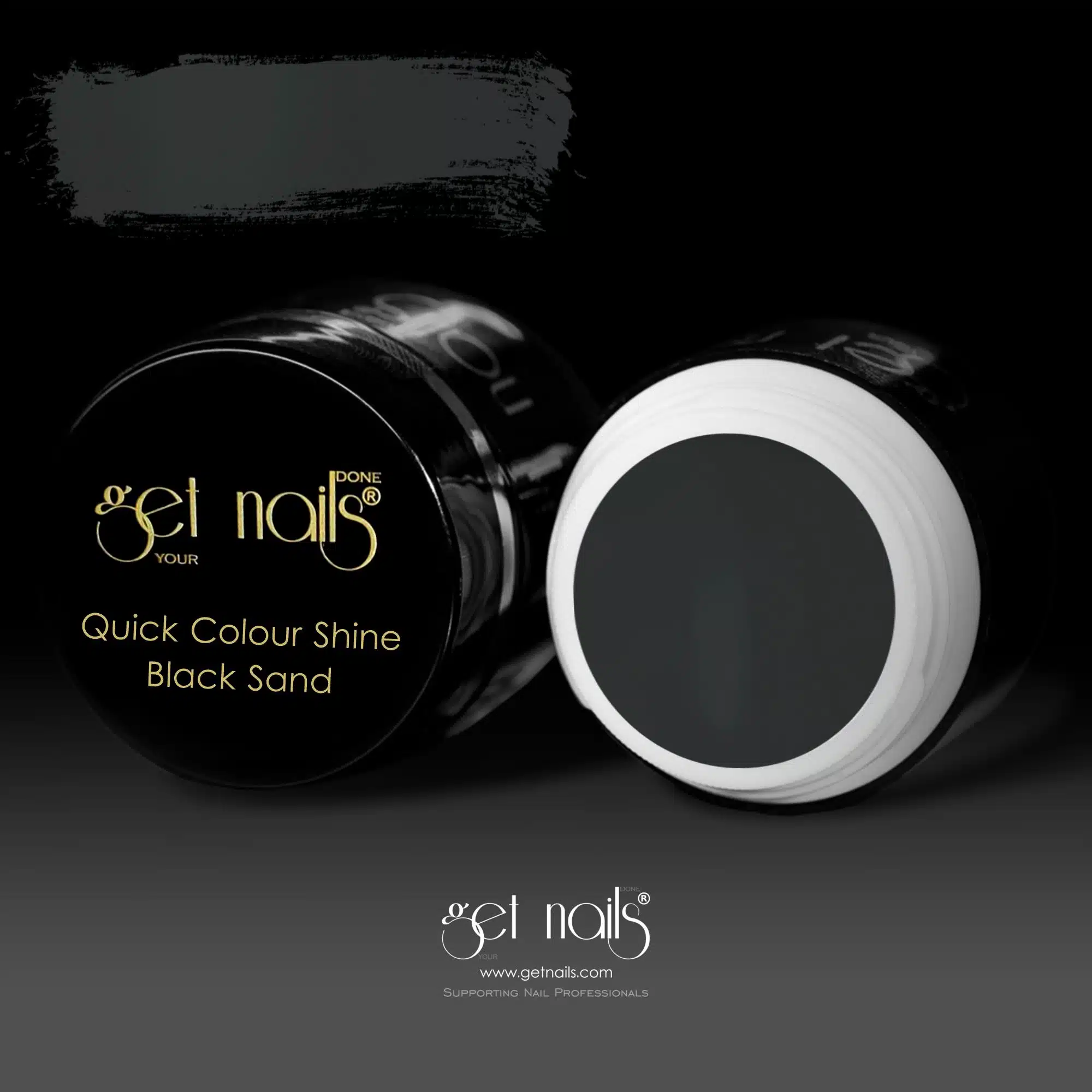 Get Nails Austria - Цветной гель Quick Color Shine Black Sand 5г