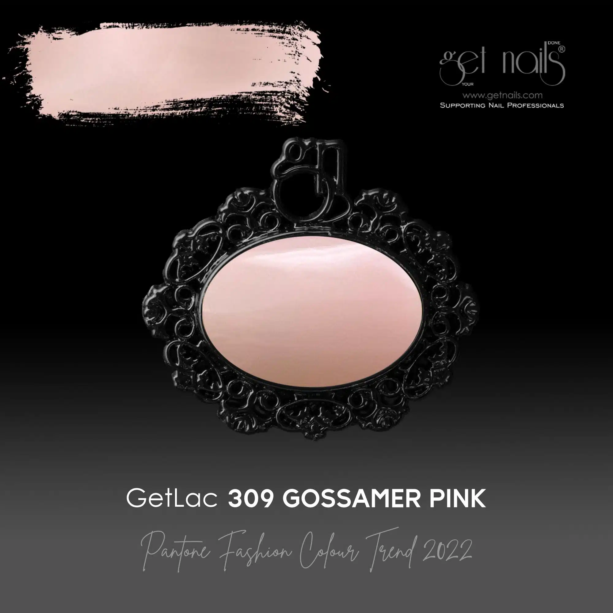 Get Nails Austria — GetLac 309 Gossamer Pink 15 г