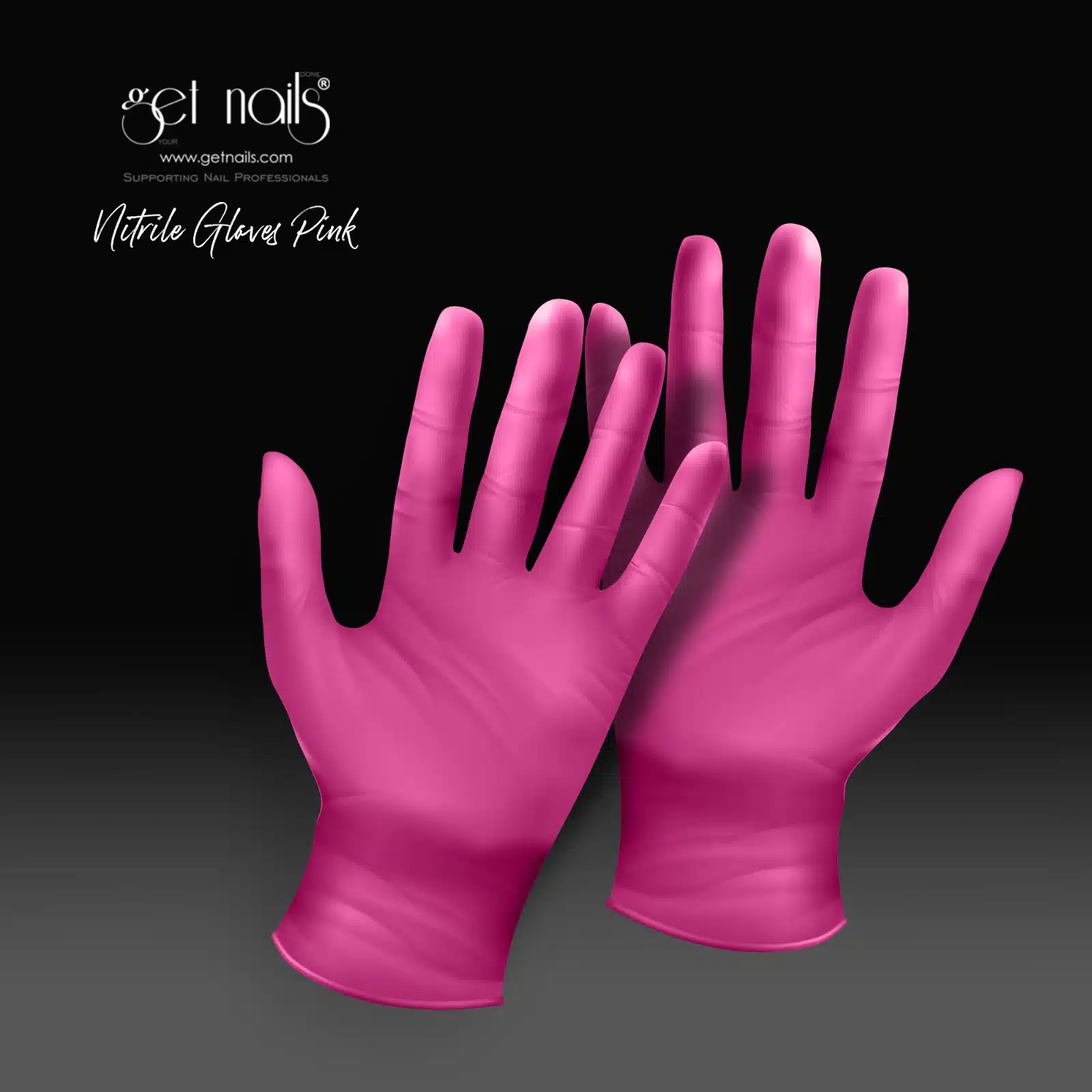 Get Nails Austria - Mănuși de igienă mărimea S, 10 bucăți (roz)