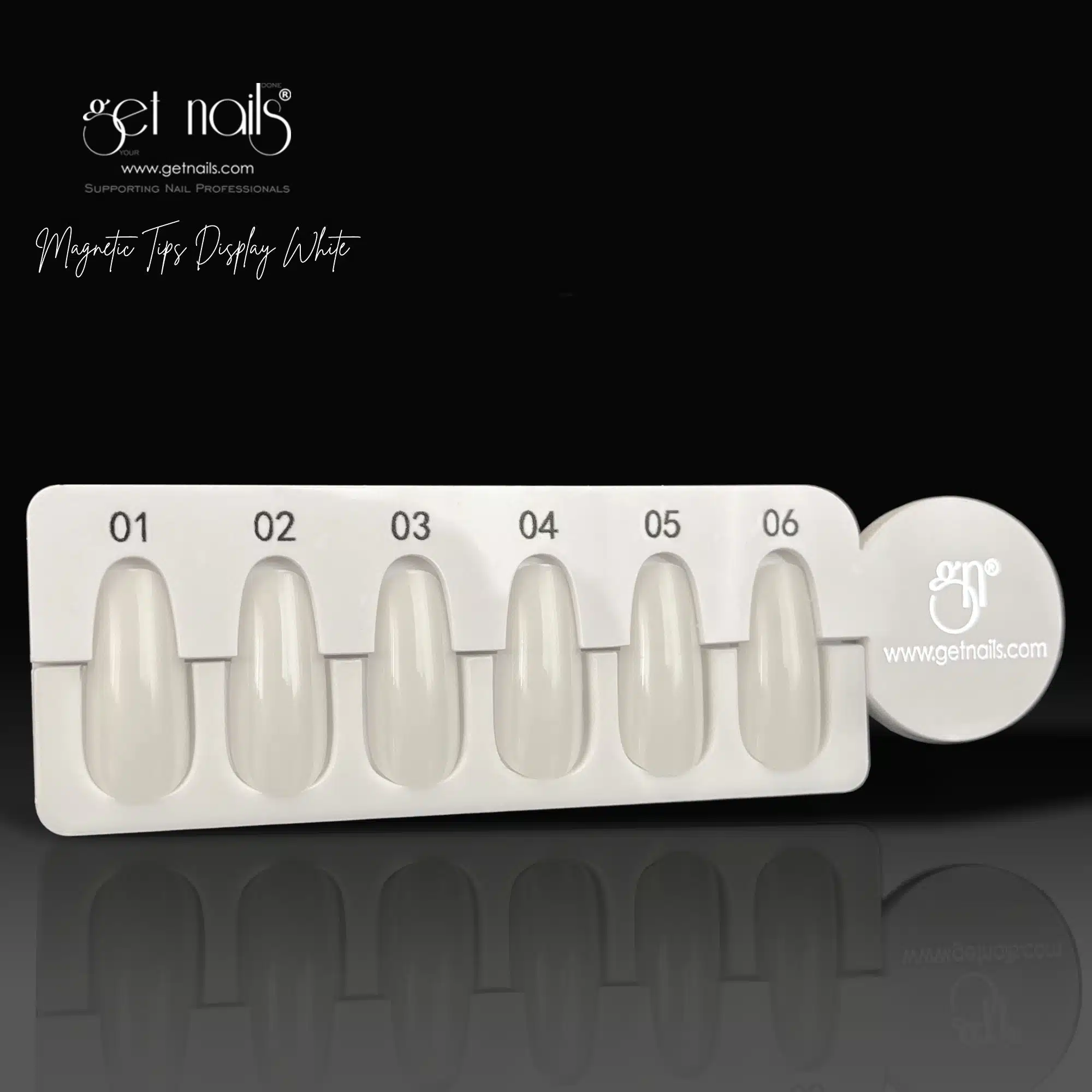 Get Nails Austria - Дисплей с магнитными наконечниками белого цвета