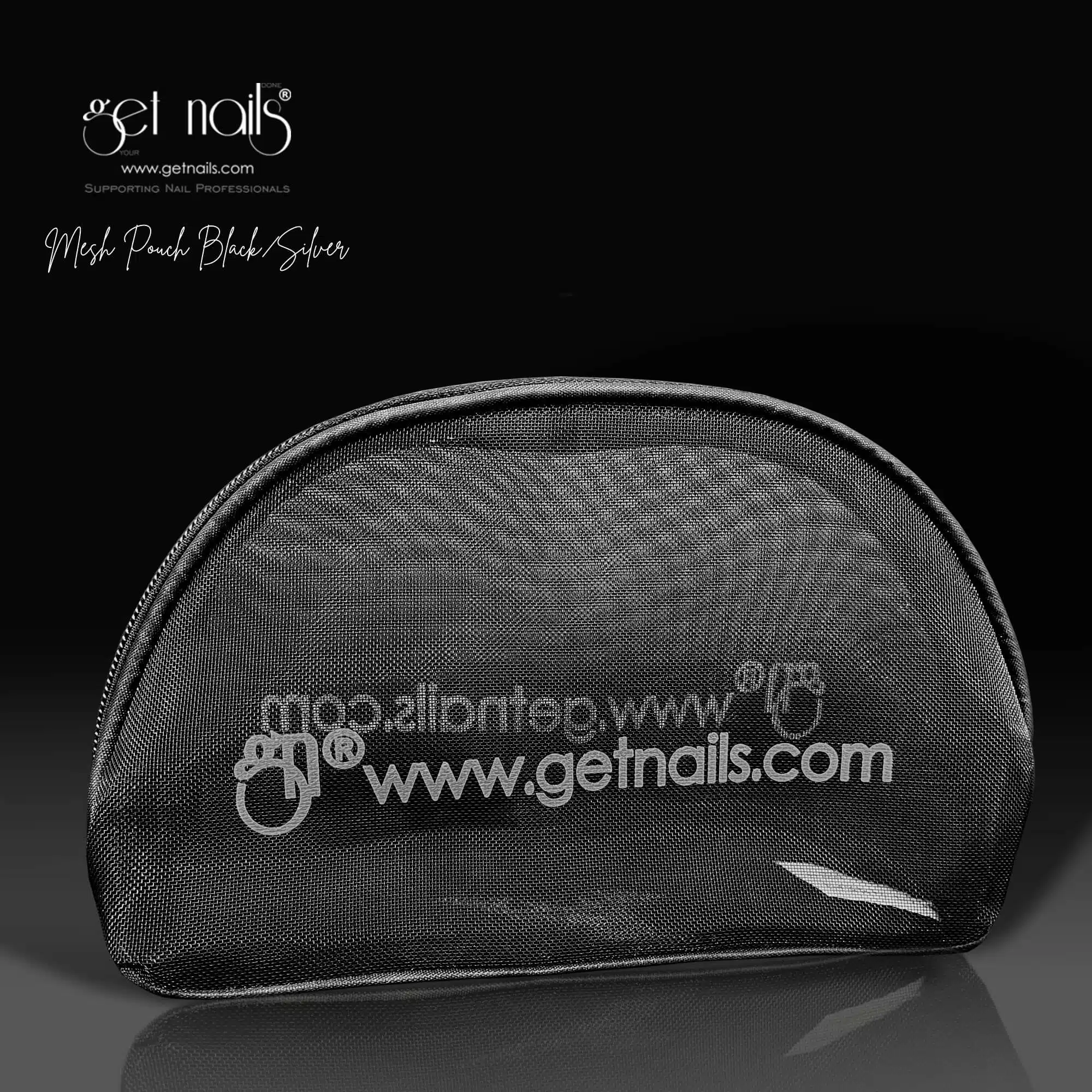 Get Nails Austria - Netztasche Schwarz/Silber