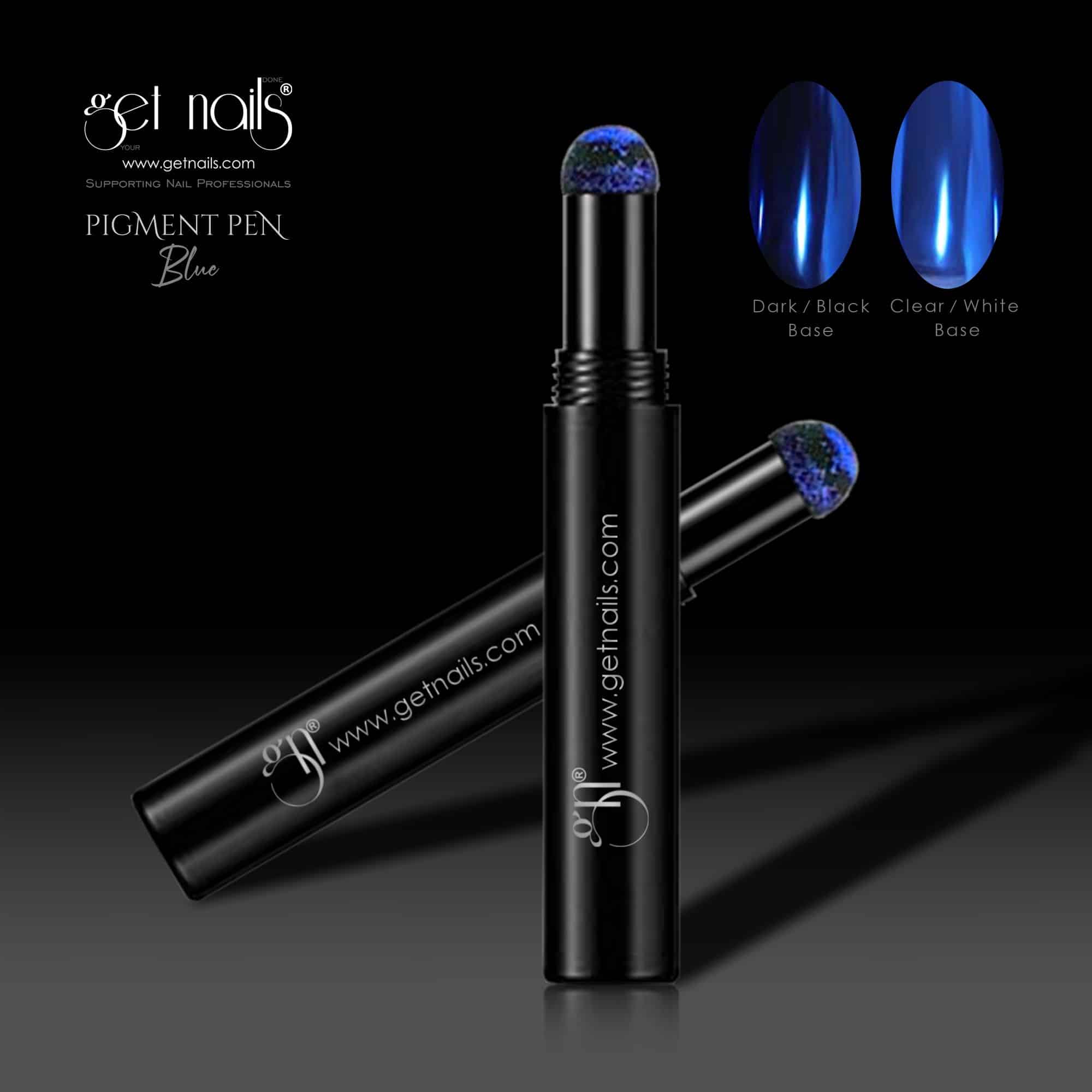 Get Nails Austria - Pigment Pen Blau Chrome