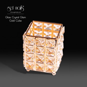 Get Nails Austria - Kristallglas Goldschimmernd Quadrat