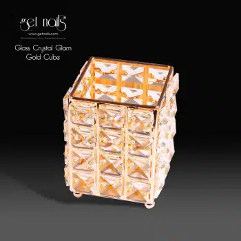 Get Nails Austria - crystal glass gold shimmering square