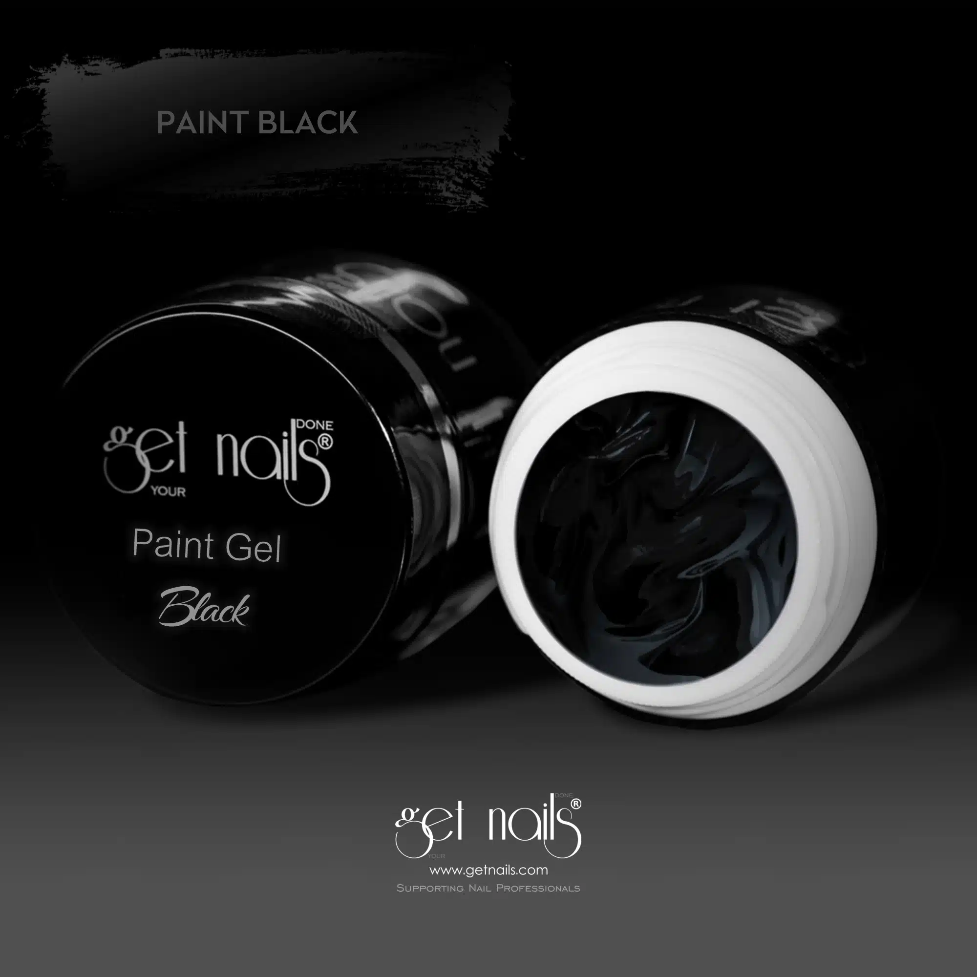 Get Nails Austria - Gel di vernice nero 5g