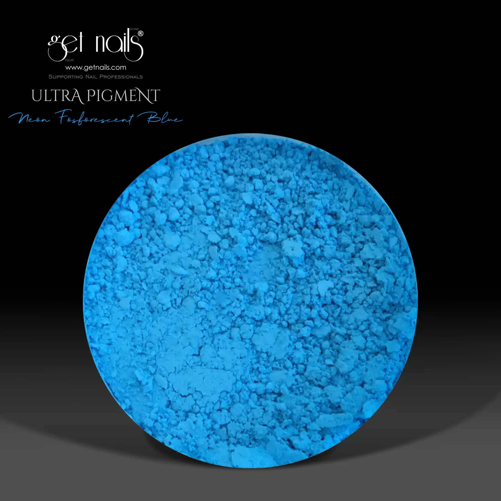 Get Nails Austria - Ультрапигмент неоновый фосфоресцирующий синий 5г