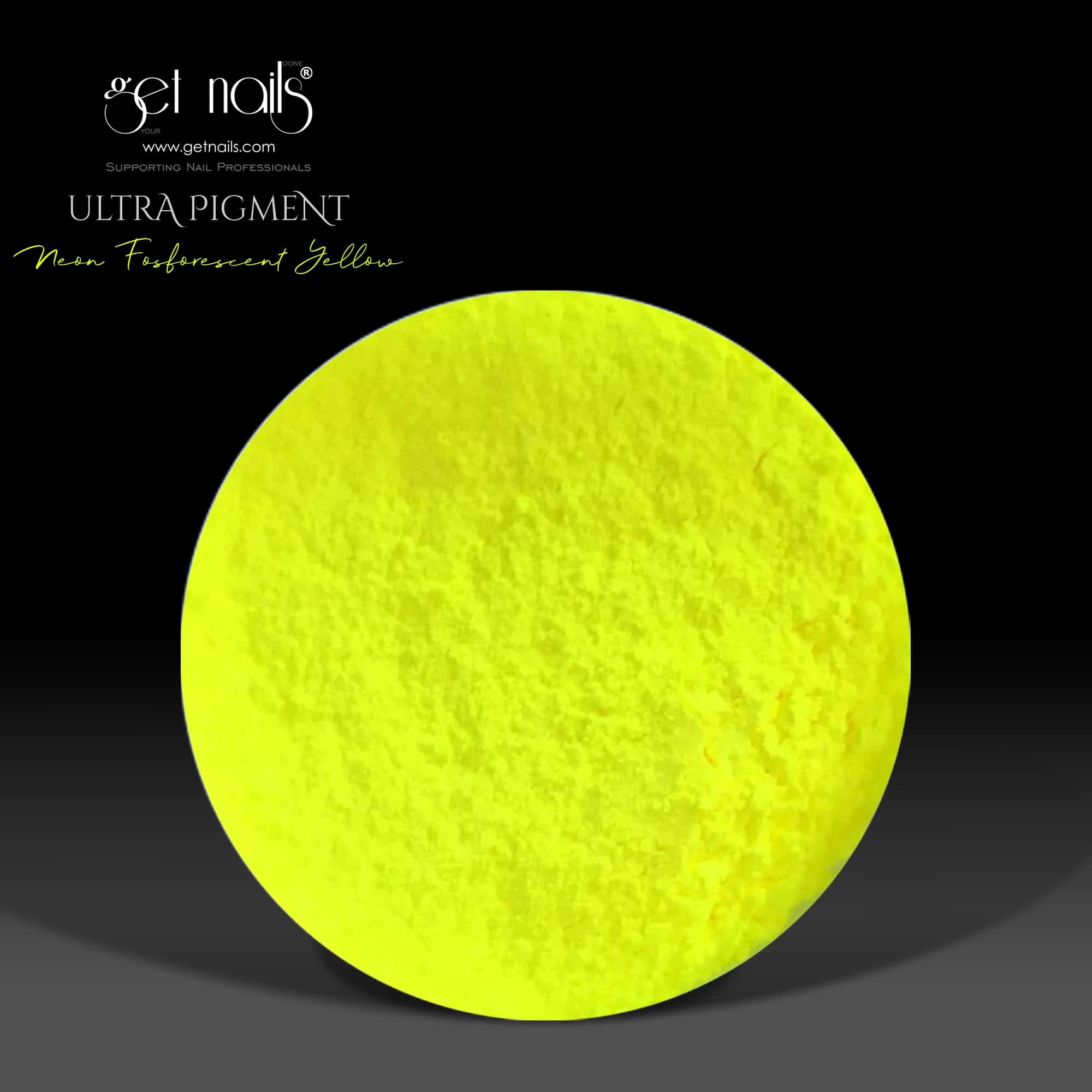 Get Nails Austria - Ультрапигмент неоновый фосфоресцирующий желтый 5г