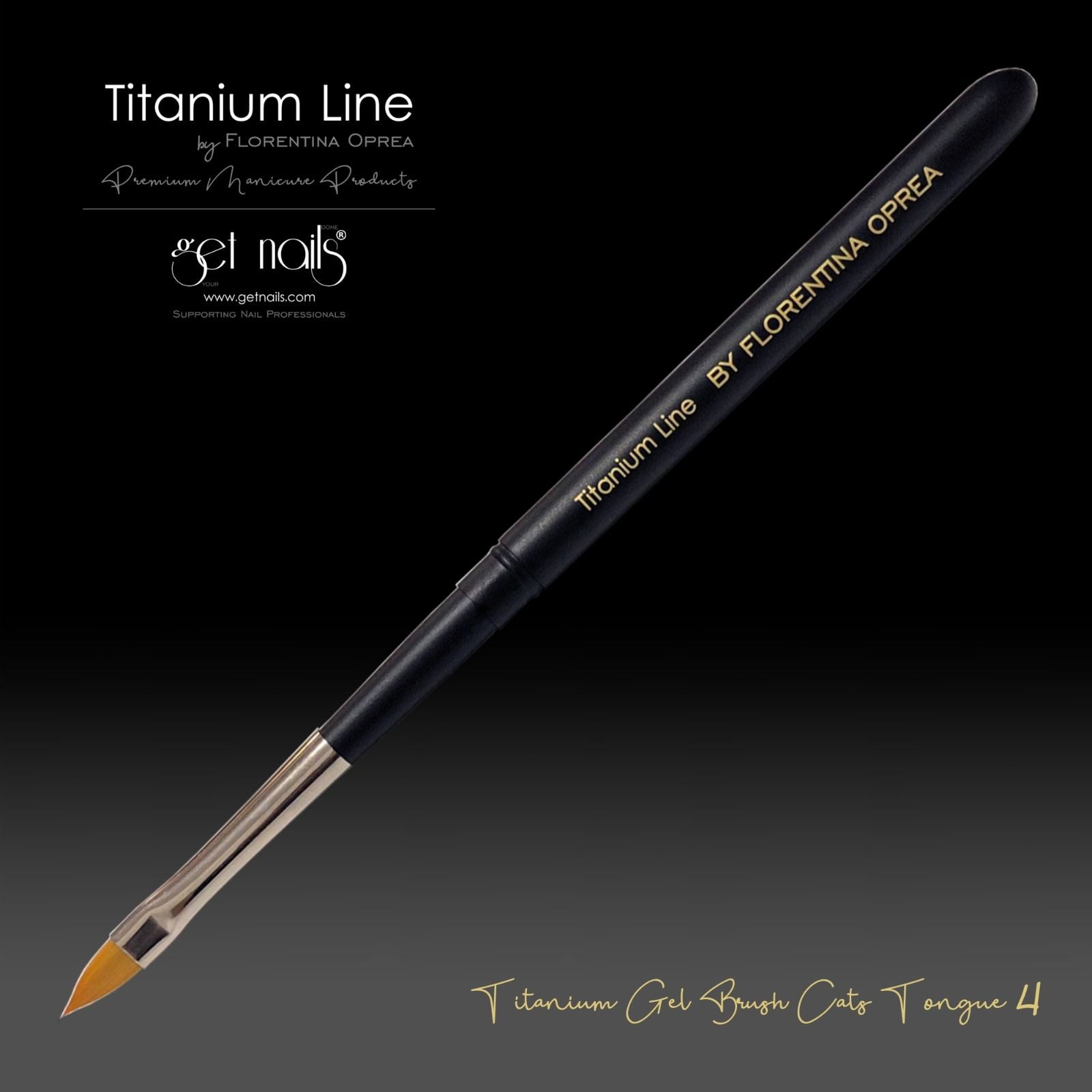 Titanium Gel Pinsel Katzenzunge 4